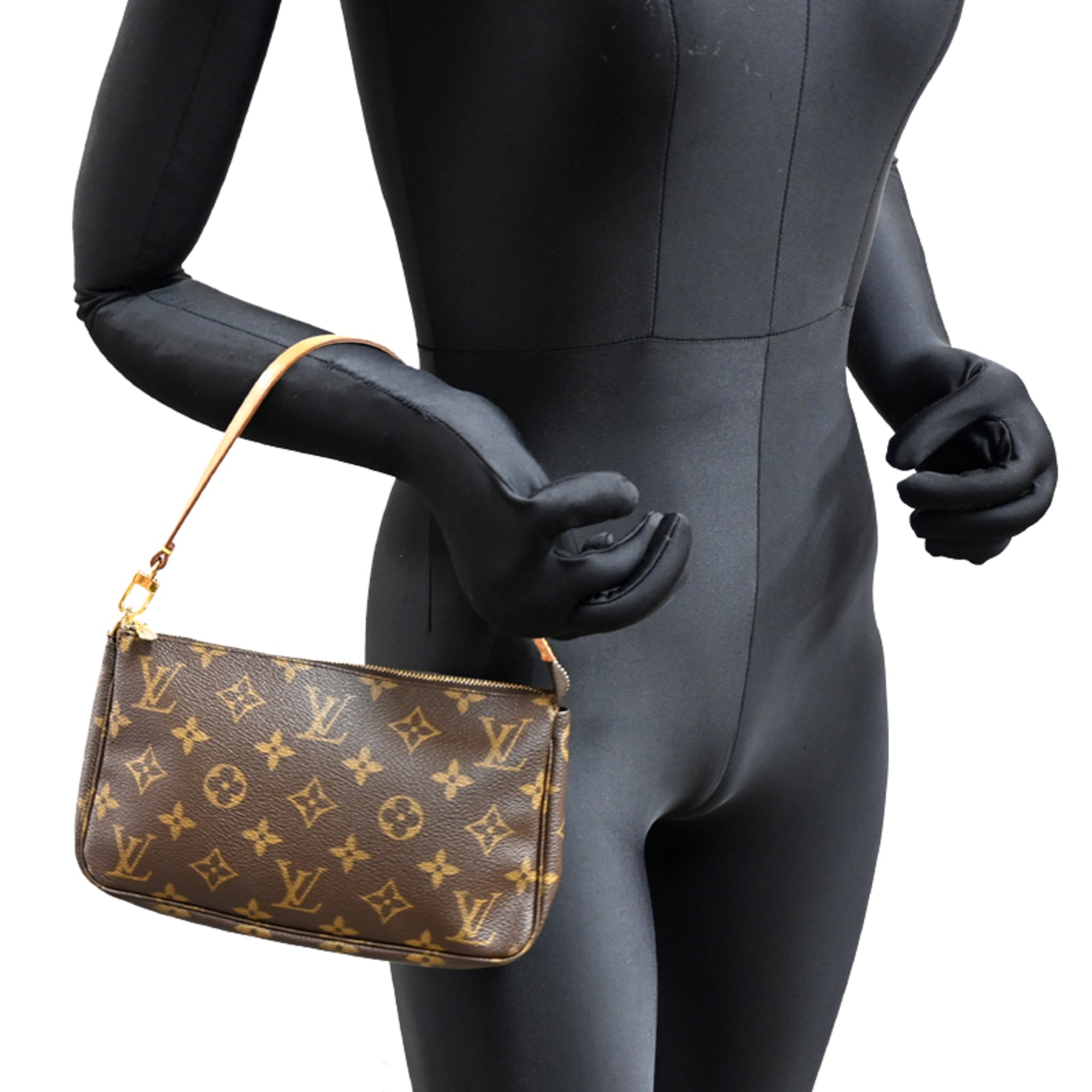 Louis Vuitton Brown Monogram Pochette Shoulder Bag (Pre-Owned)