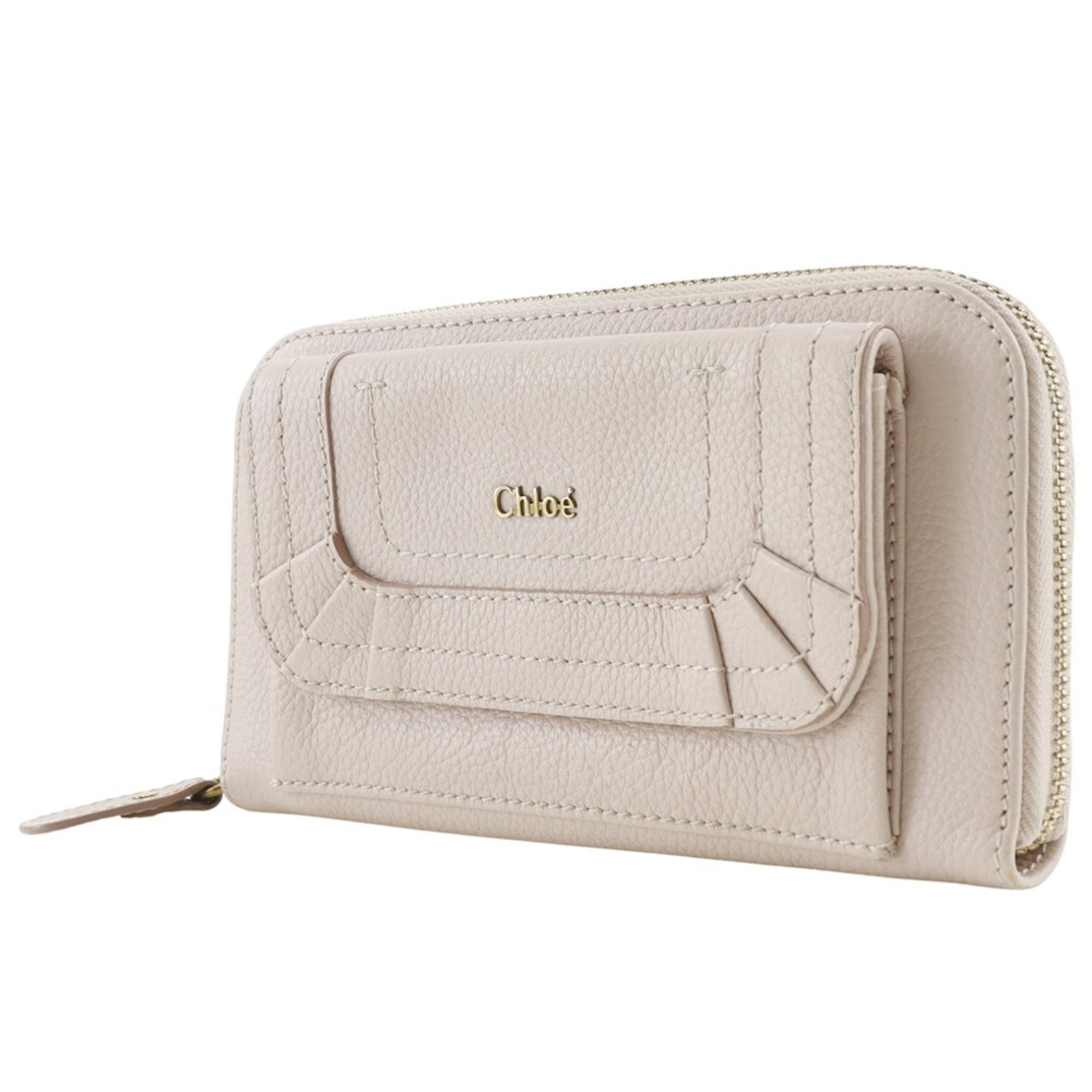 Chloé Pink Leather Long Wallet (Bi-Fold) (Pre-Owned)