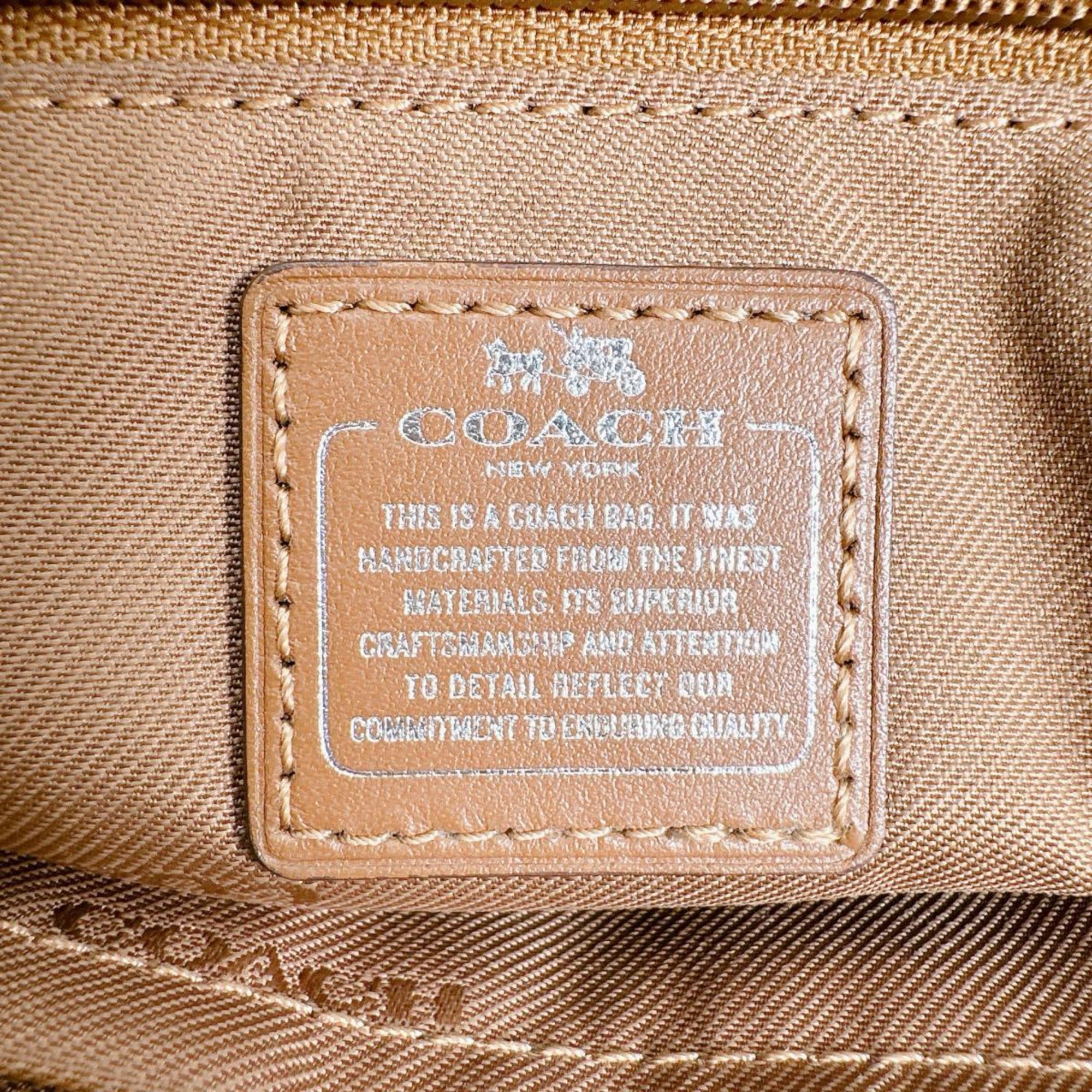 Coach Brown Leather Handbag Tote Bag (Pre-Owned)