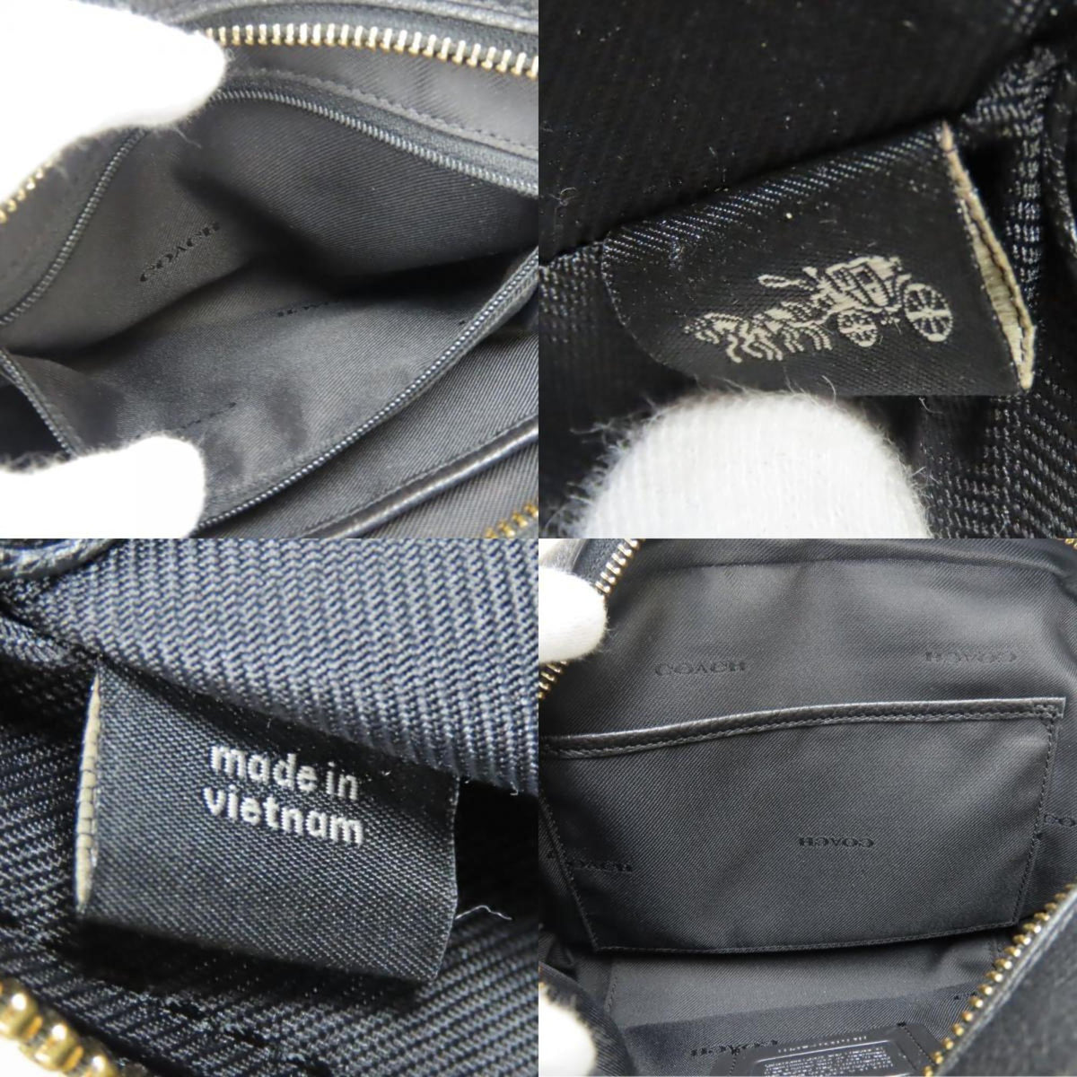Coach Black Leather Pochette Pouch Shoulder Bag (Pre-Owned)