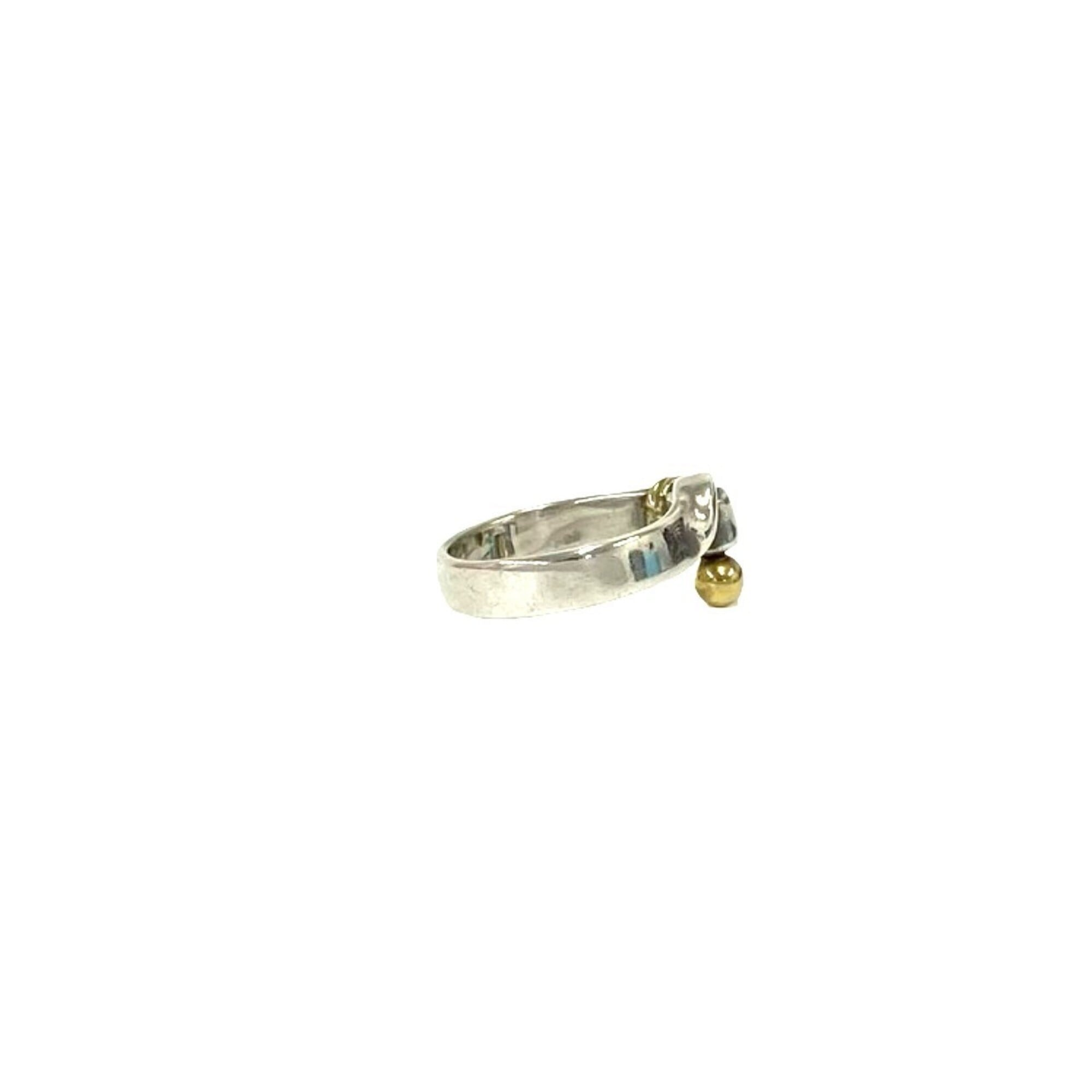 Tiffany Gold Silver Yellow Gold (18K) Silver 925 Band Ring (Pre-Owned)