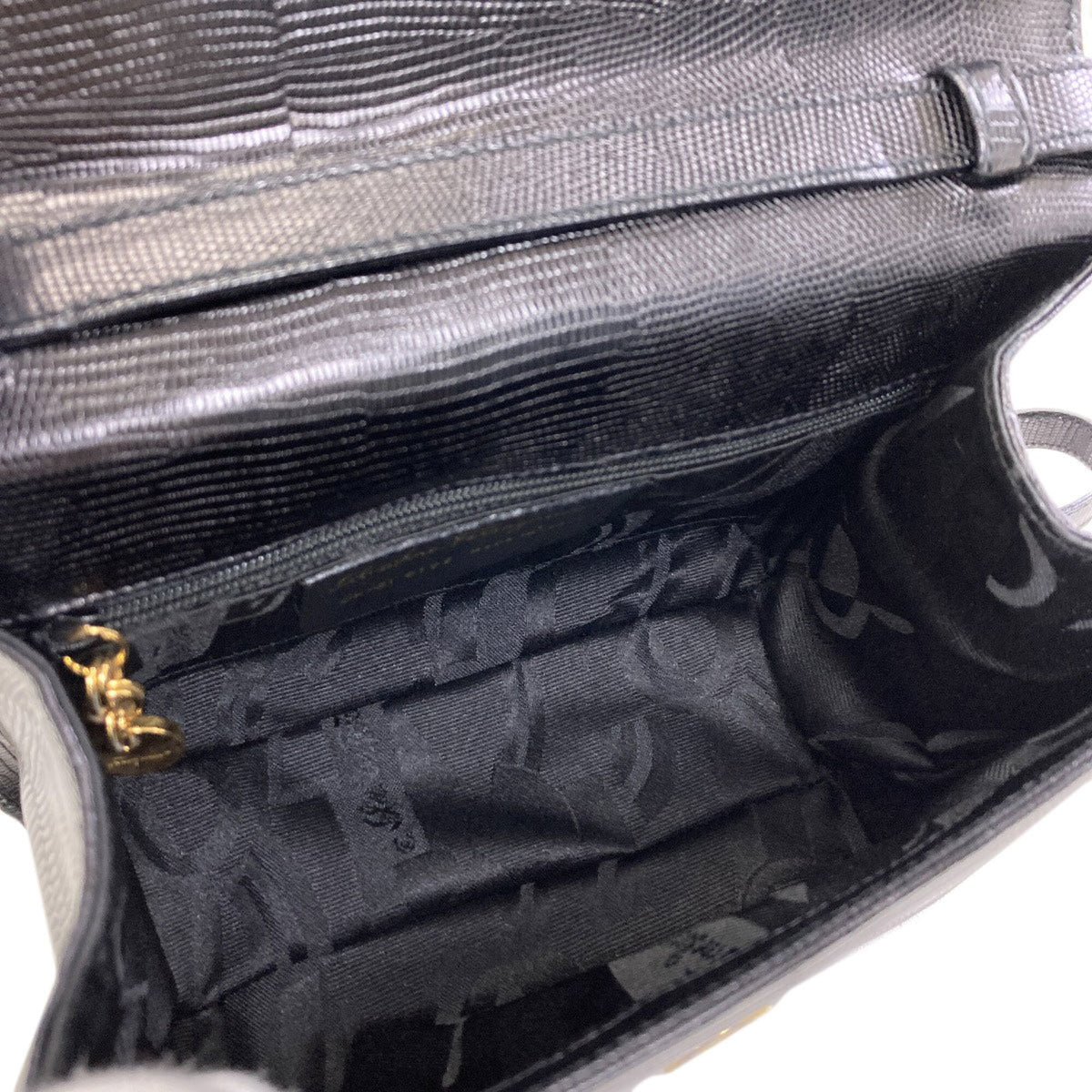 Salvatore Ferragamo Black Leather Shoulder Bag (Pre-Owned)