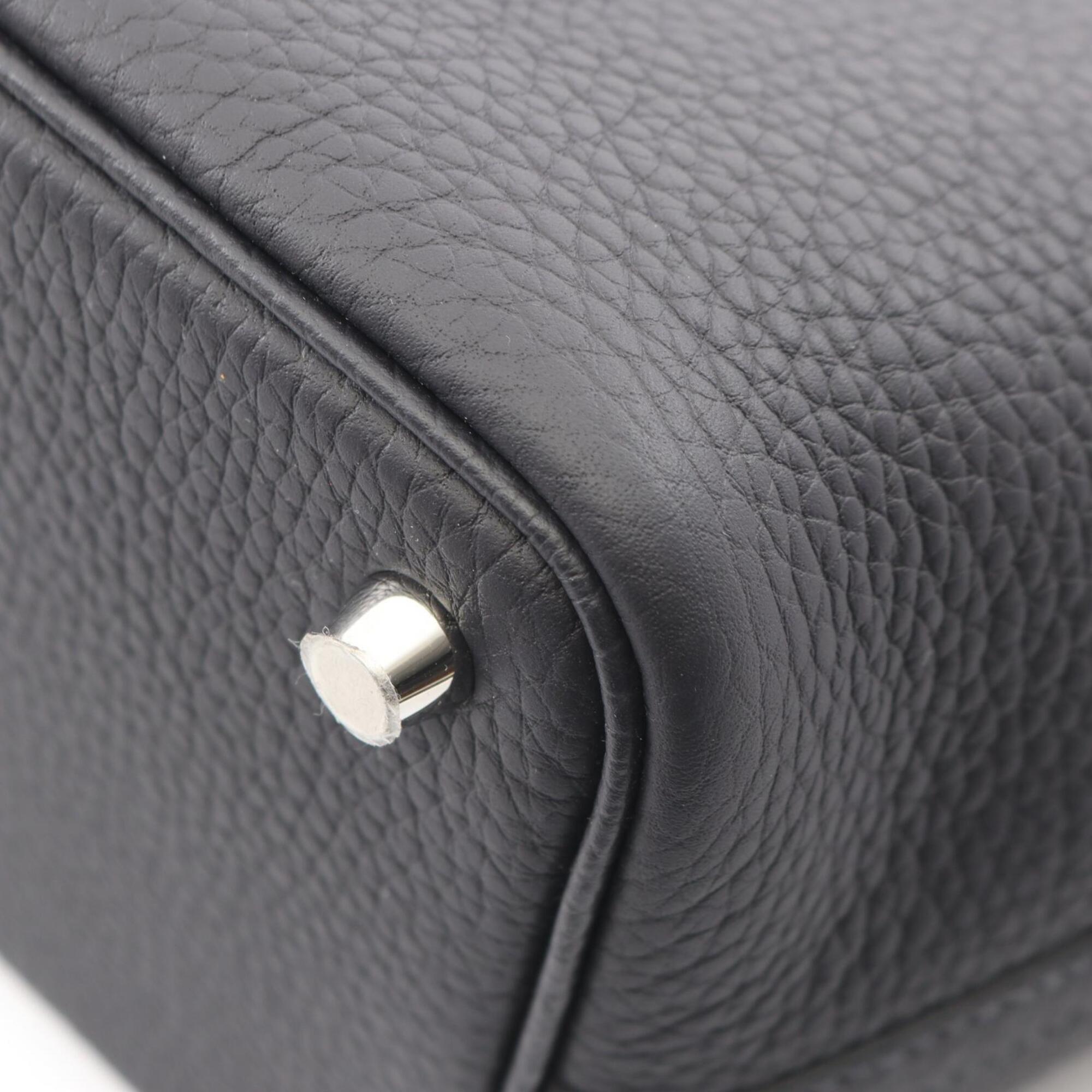 Hermes Navy Taurillon Clemence Leather Handbag (Pre-Owned)