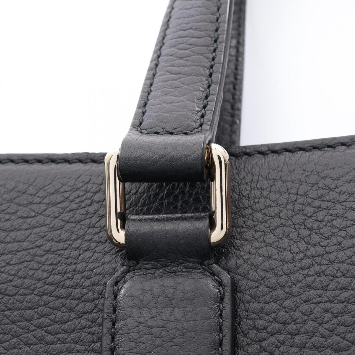 Gucci Black Leather Handbag Tote Bag (Pre-Owned)