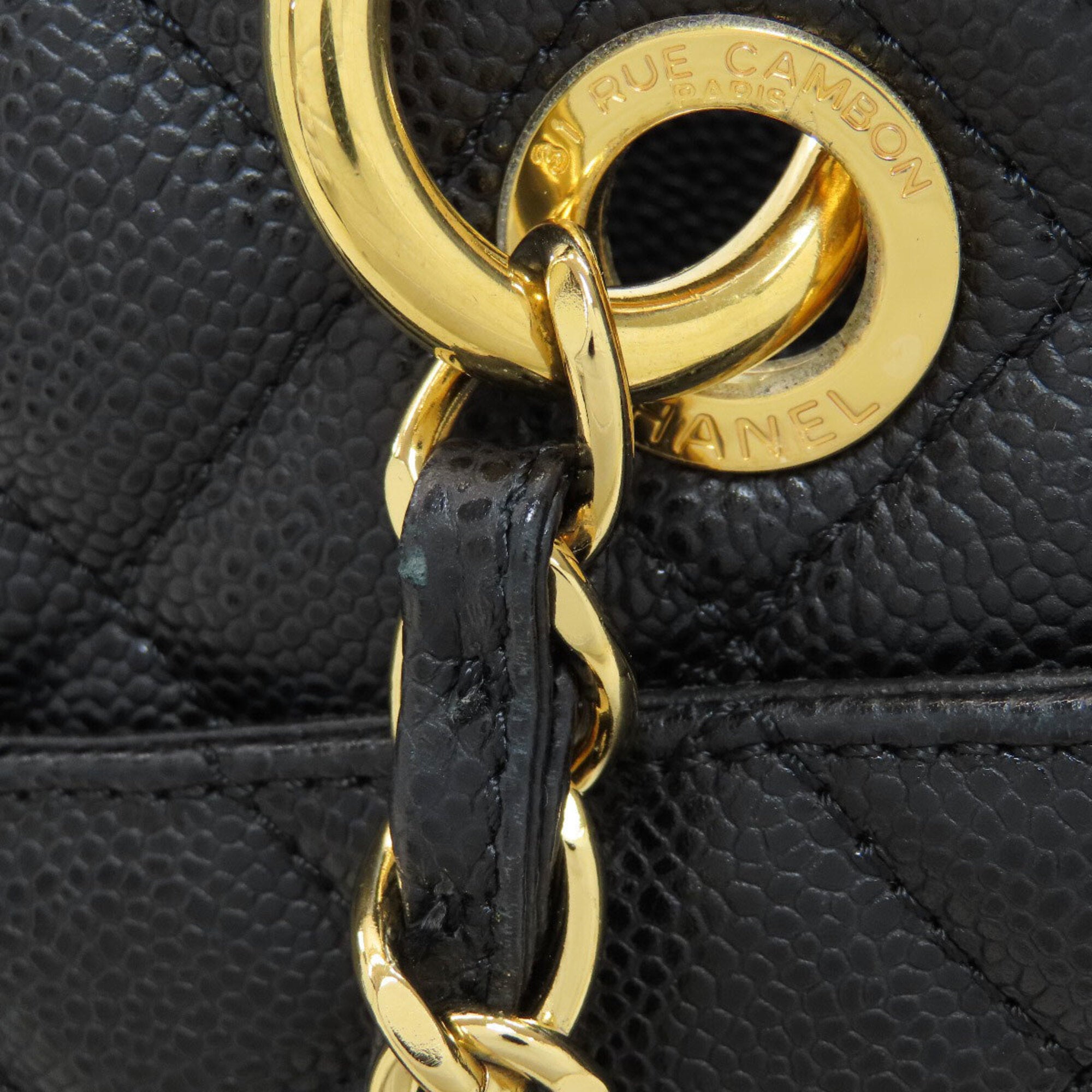 Chanel Black Leather Tote Bag (Pre-Owned)