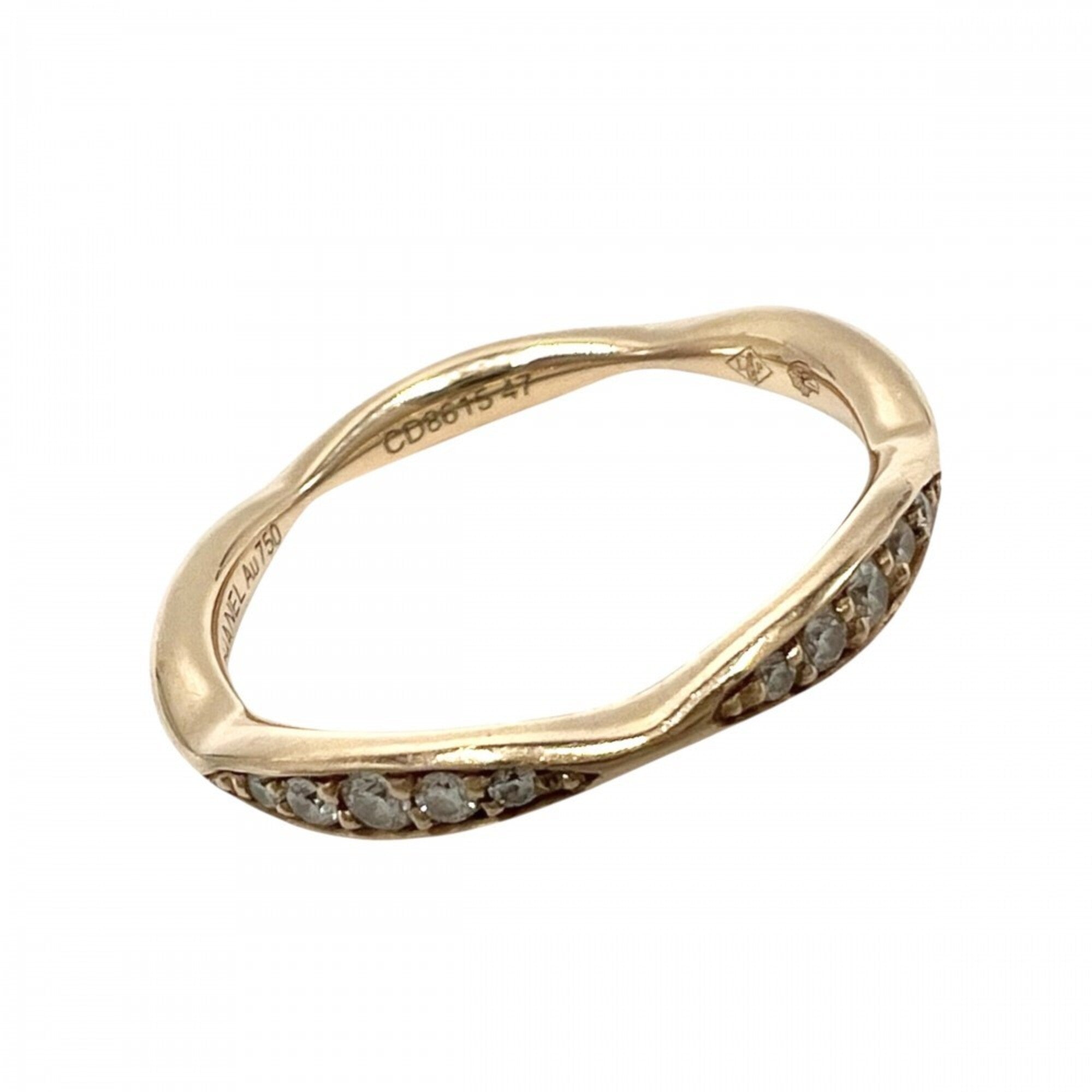 Chanel Camellia Pink Gold (18K) Band Ring (Pre-Owned)
