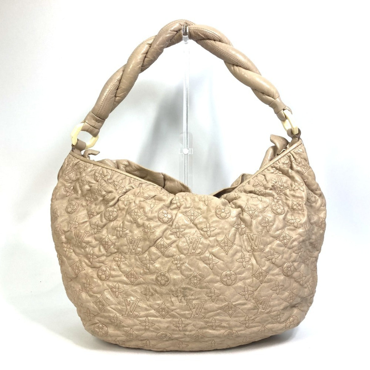 Louis Vuitton Monogram Olympe Beige Ecru Leather Shoulder Bag (Pre-Owned)