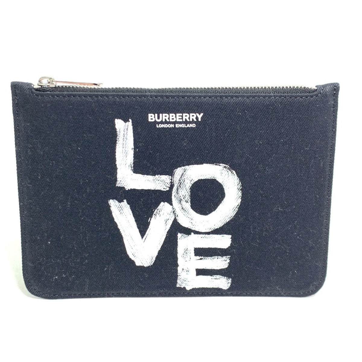 Burberry Black White Canvas Coin Purse/Coin Case (Pre-Owned)