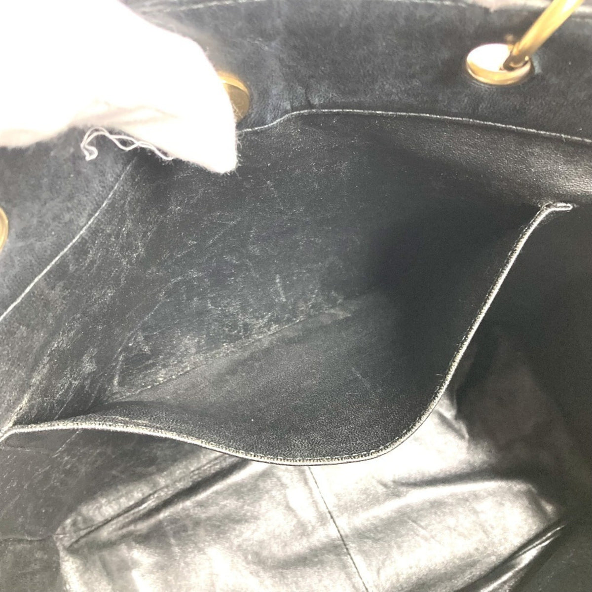 Chanel Black Cotton Shoulder Bag Tote Bag (Pre-Owned)