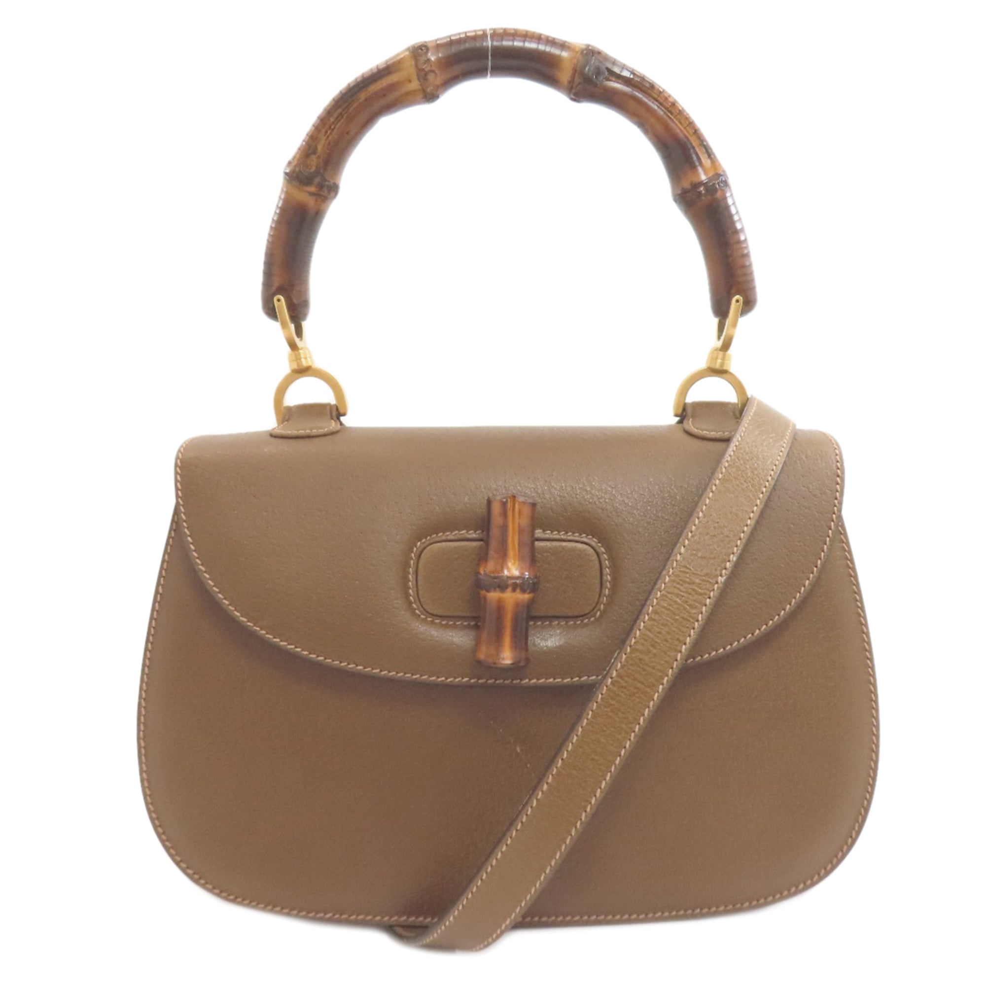 Gucci Brown Leather Handbag (Pre-Owned)