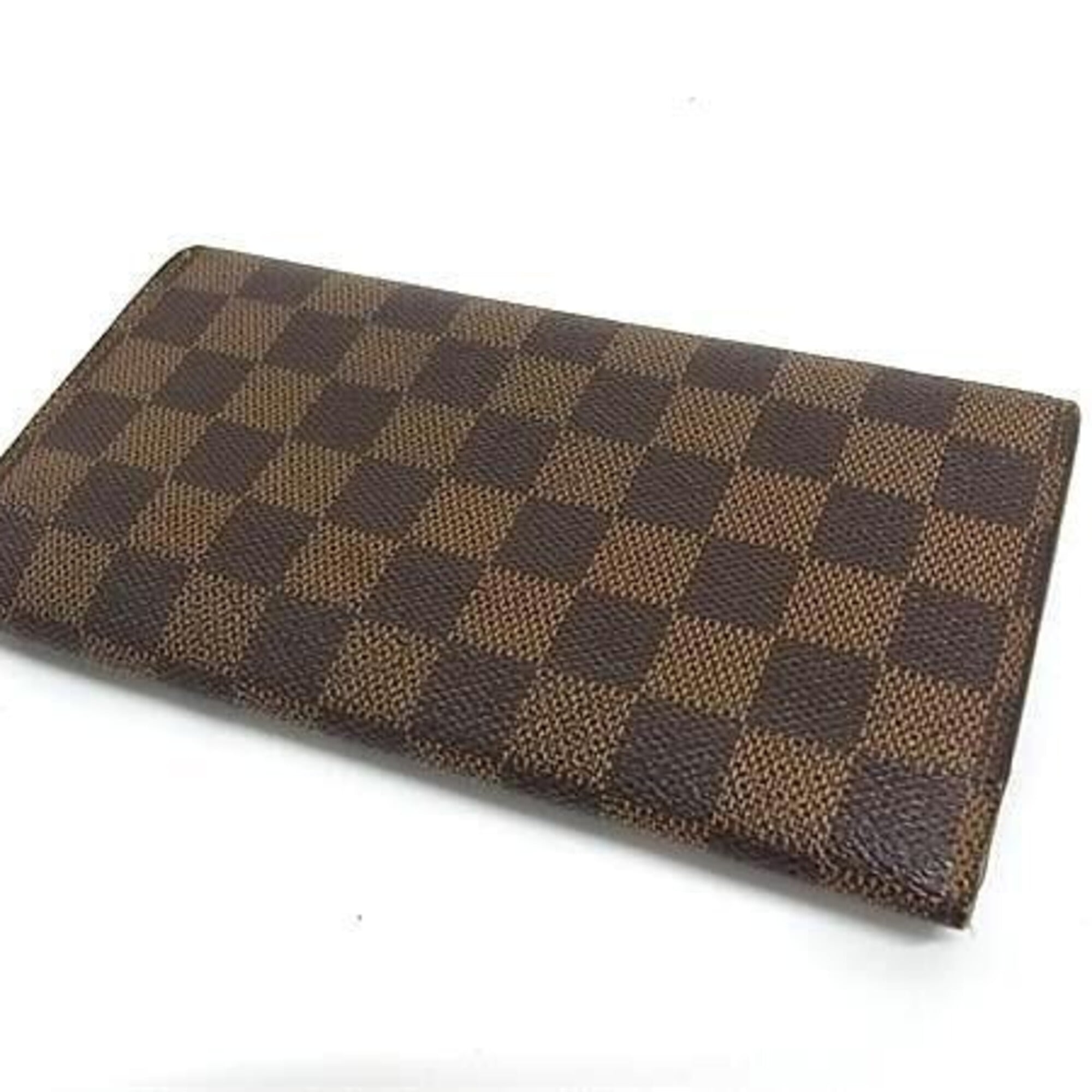 Louis Vuitton Damier Brown Pvc Leather Long Wallet (Tri-Fold) (Pre-Owned)