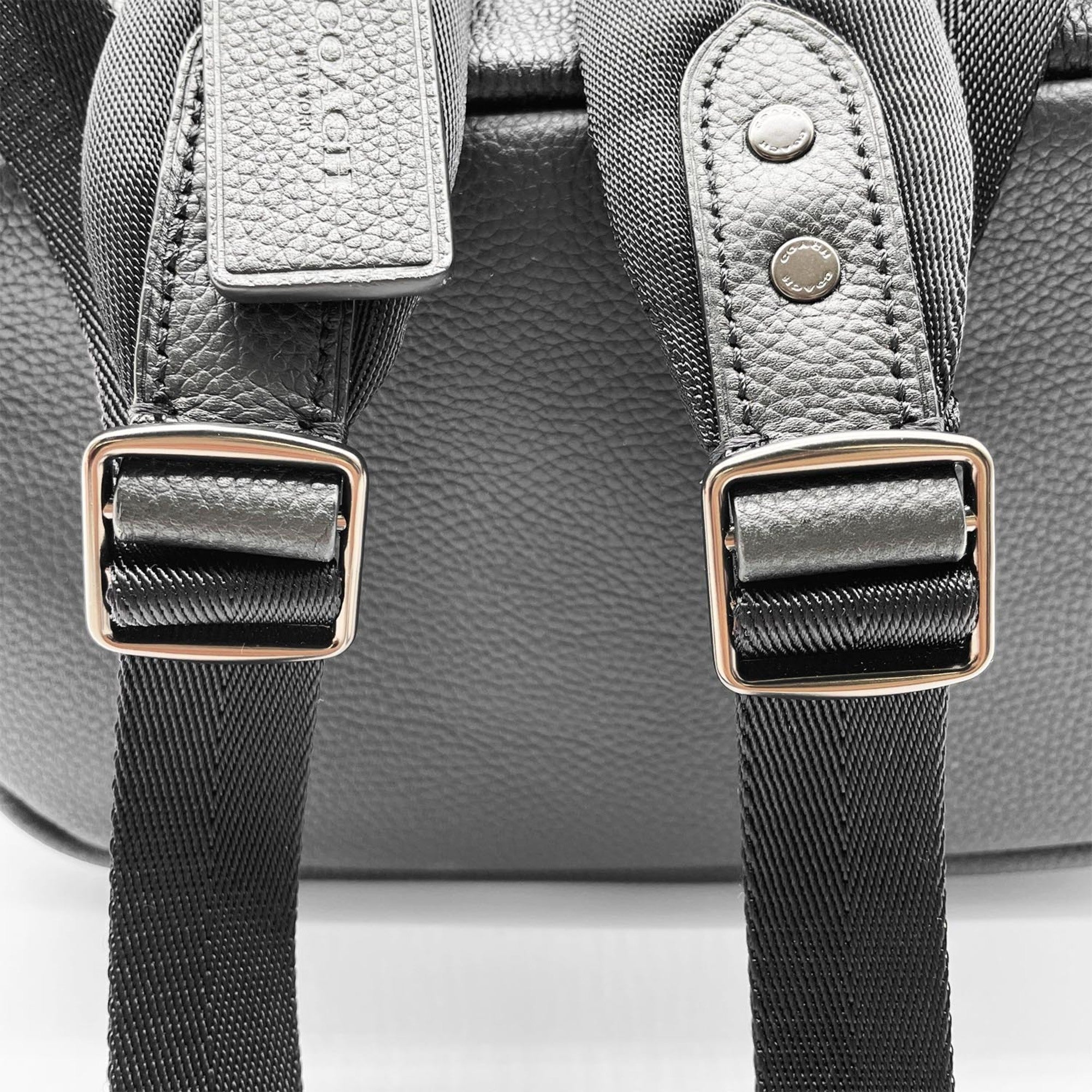Coach Black Brown Pvc Leather Backpack (Pre-Owned)