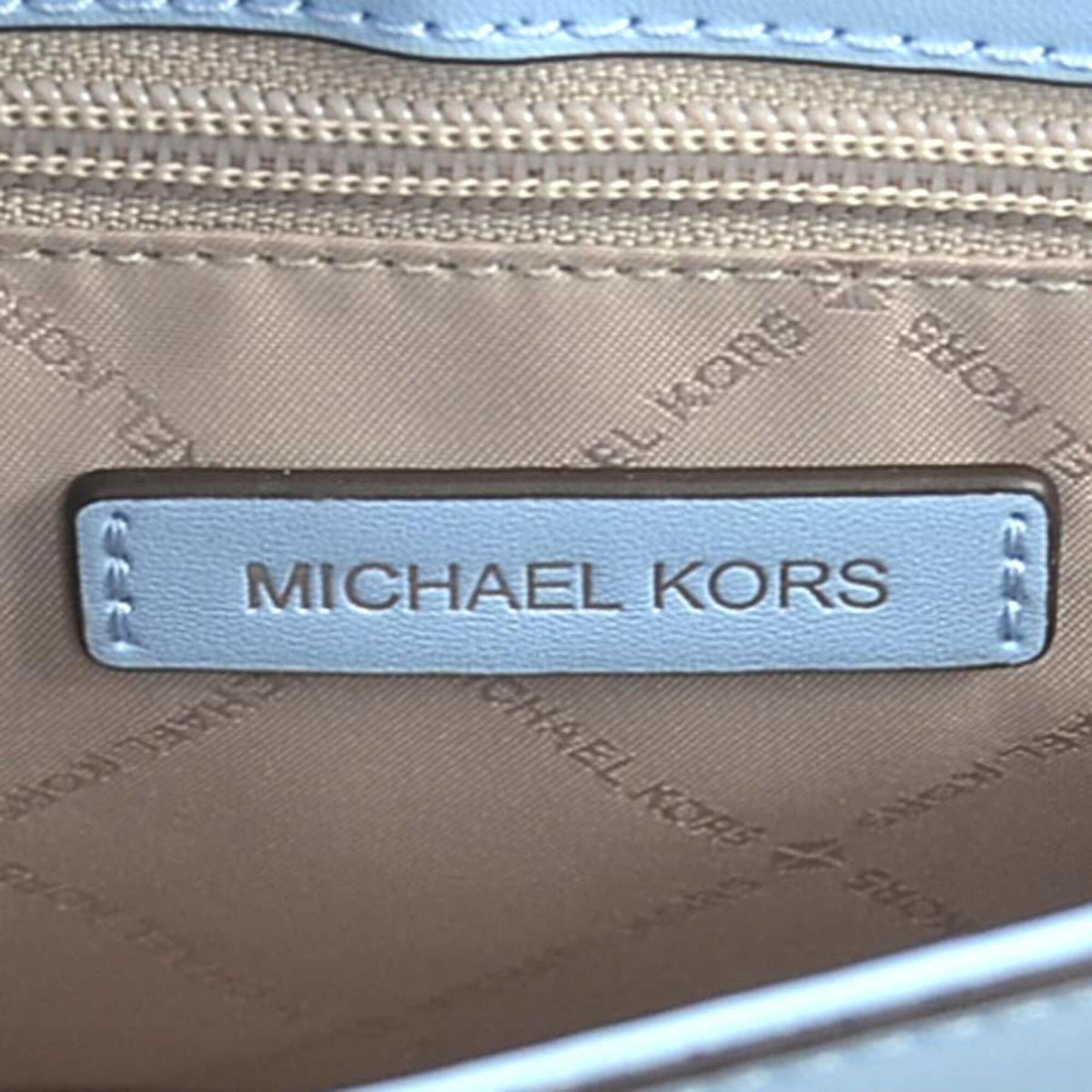 Michael Kors Light Blue Leather Shoulder Bag (Pre-Owned)