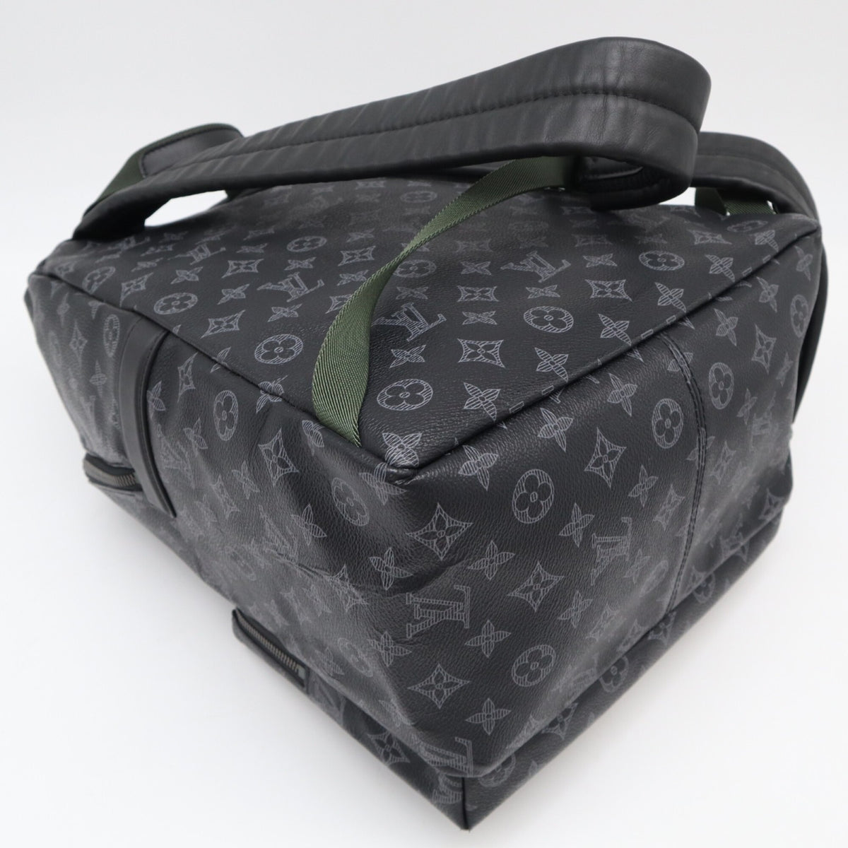 Louis Vuitton Monogram Black Gray White Coated Canvas Leather Backpack (Pre-Owned)