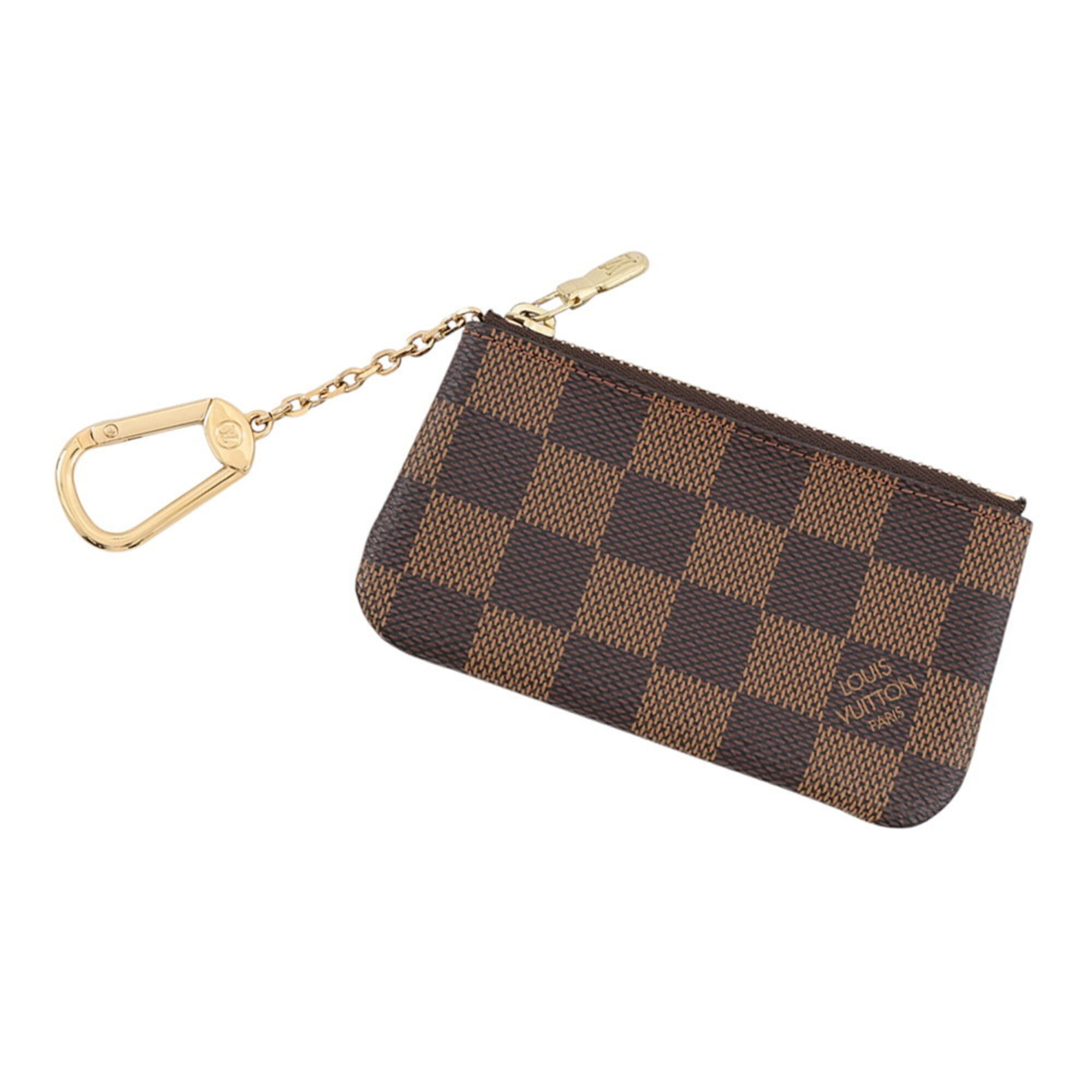 Louis Vuitton Brown Damier Canvas Ebene Exotic Leather Coin Purse/Coin Case (Pre-Owned)