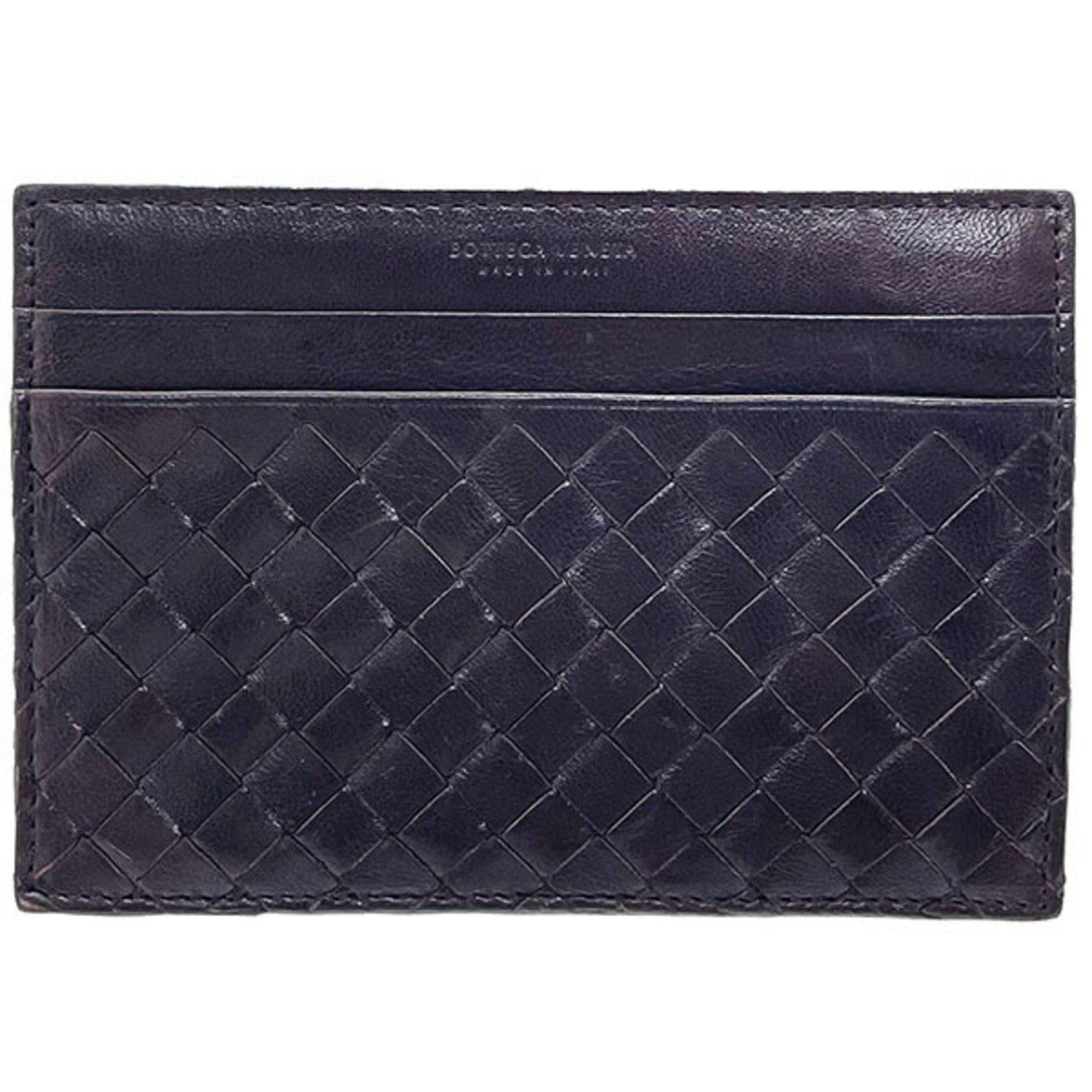 Bottega Veneta Intrecciato Dark Brown Leather Coin Purse/Coin Case (Pre-Owned)