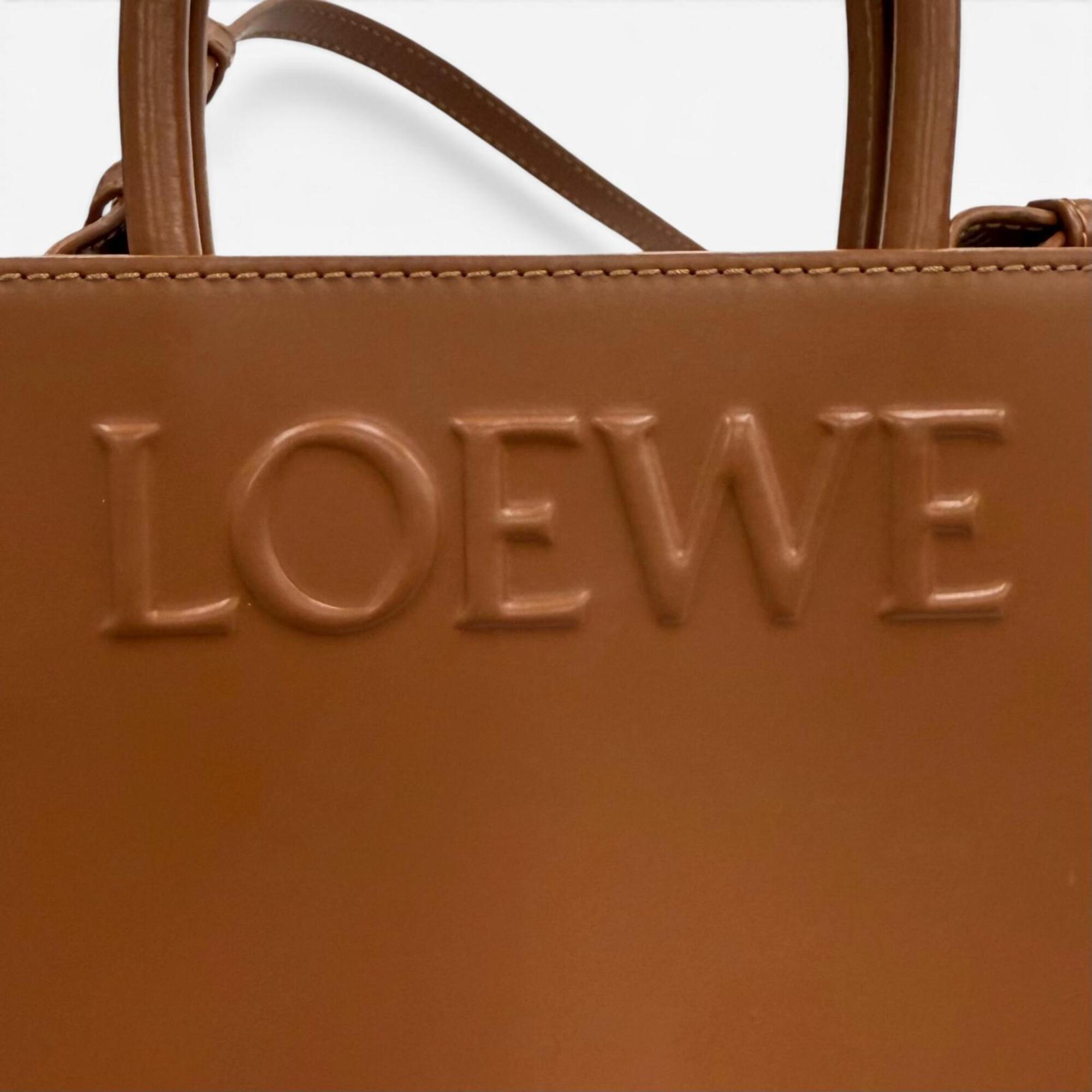 Loewe Leather Shoulder Bag Tote Bag (Pre-Owned)