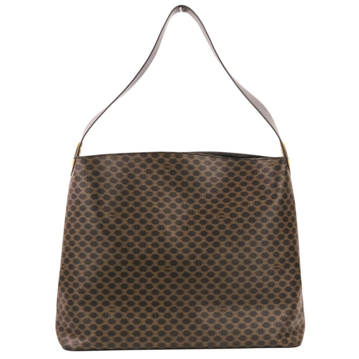 Celine Macadam Black Brown Pvc Shoulder Bag (Pre-Owned)