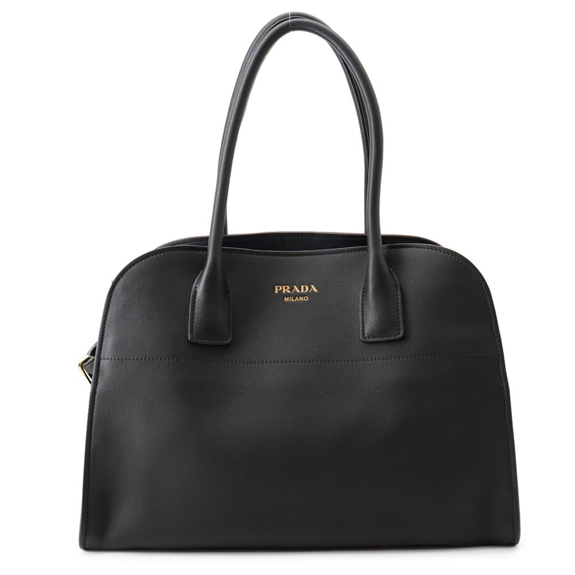 Prada Black Leather Tote Bag (Pre-Owned)