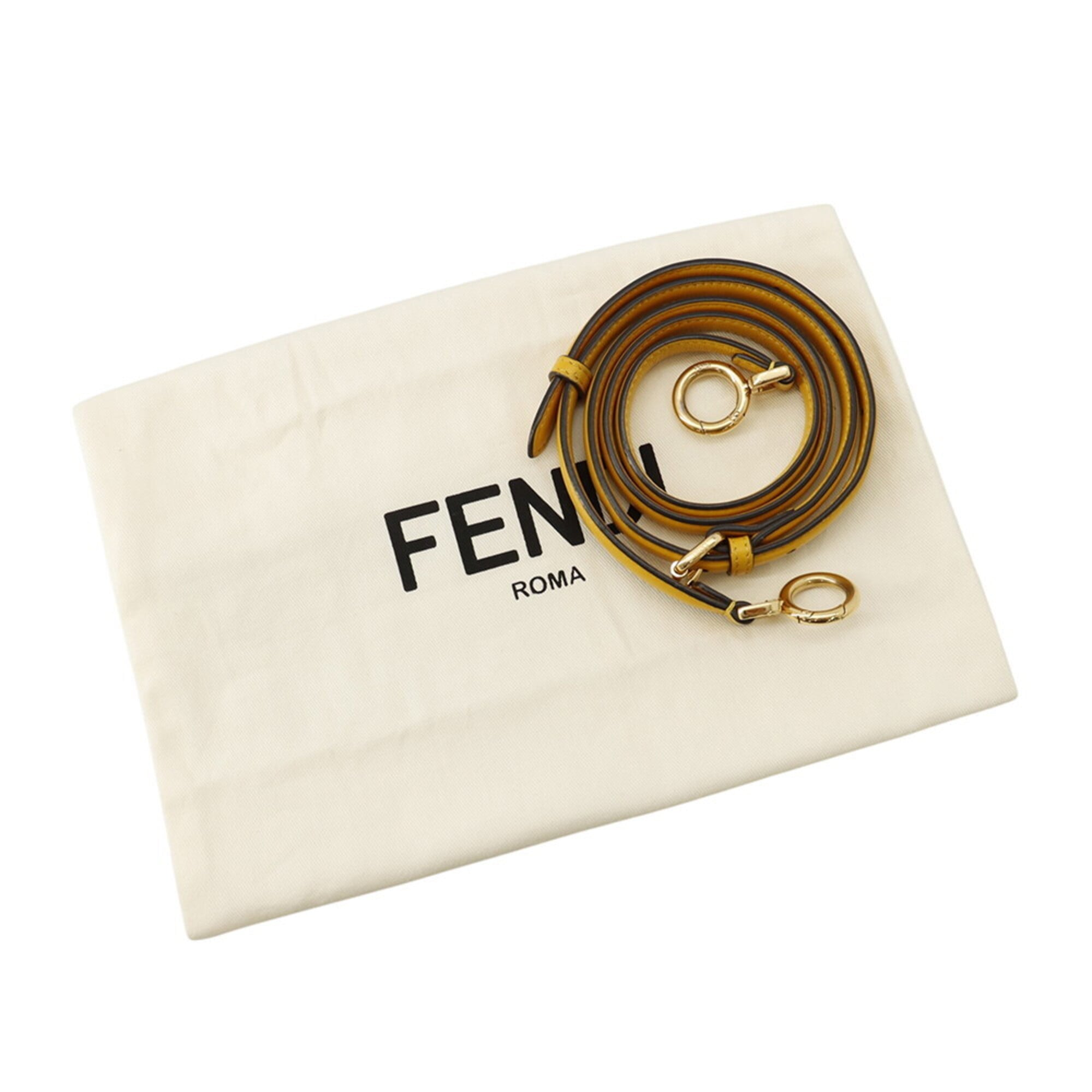 Fendi Peekaboo Yellow Leather Handbag (Pre-Owned)