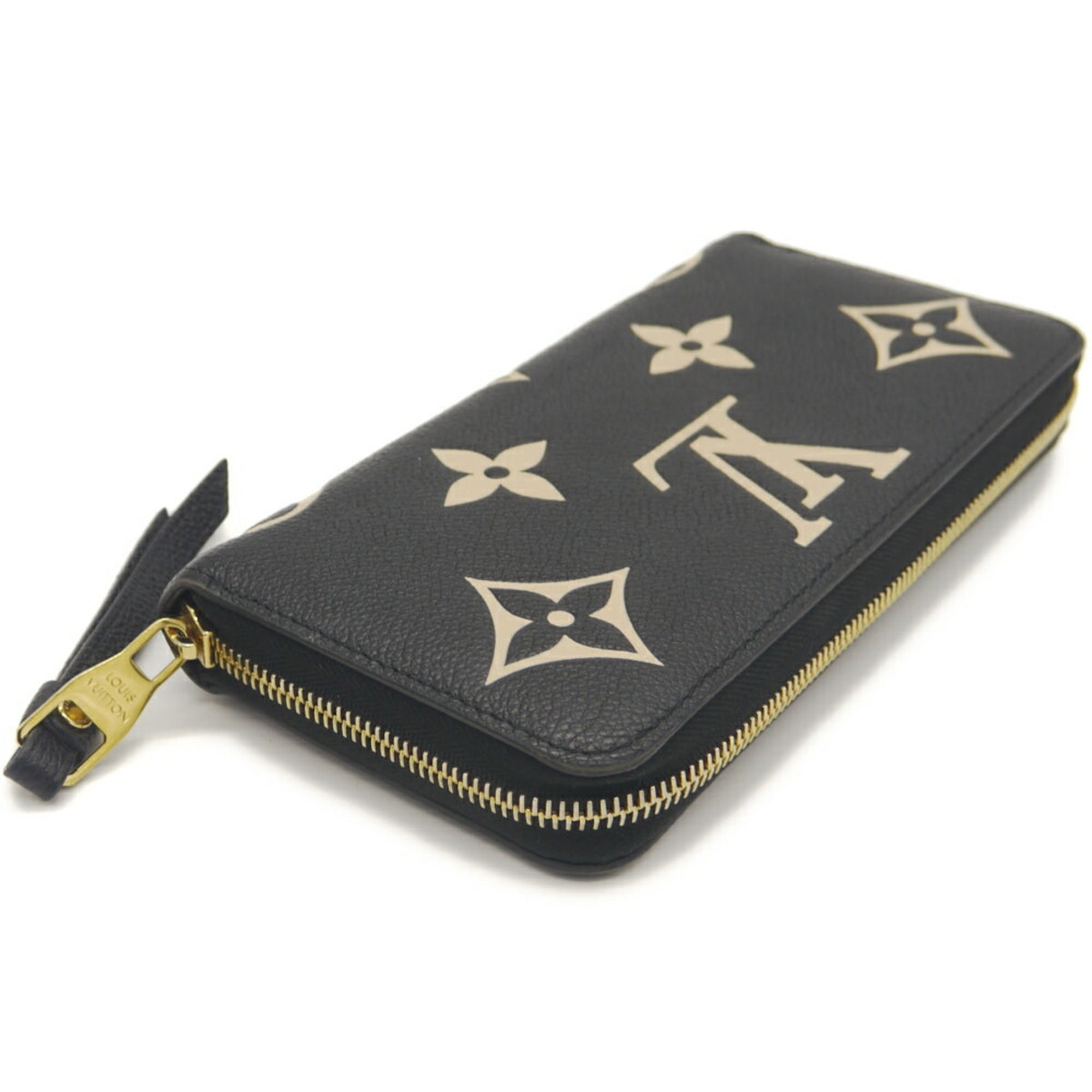 Louis Vuitton Monogram Empreinte Beige Black Monogram Empreinte Long Wallet (Bi-Fold) (Pre-Owned)