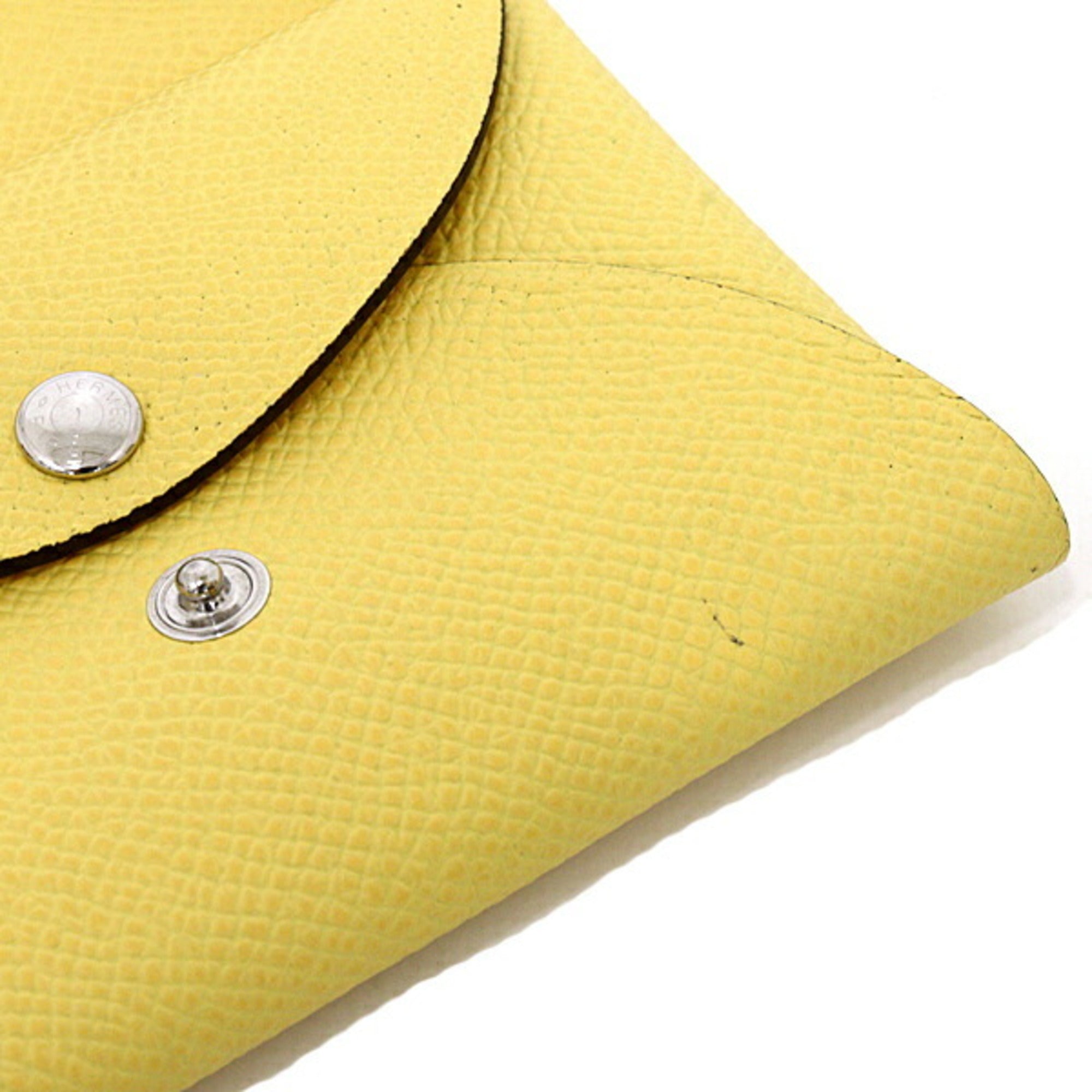 Hermes Jaune Mango Epsom Leather Coin Purse/Coin Case (Pre-Owned)
