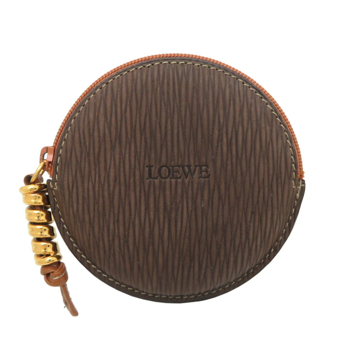 Loewe Brown Leather Coin Purse/Coin Case (Pre-Owned)