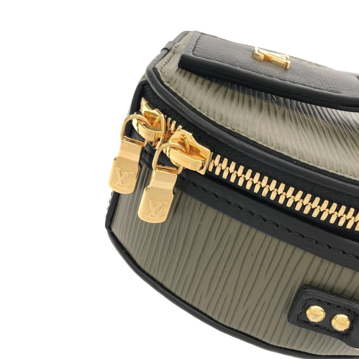 Louis Vuitton Dark Khaki Leather Shoulder Bag (Pre-Owned)