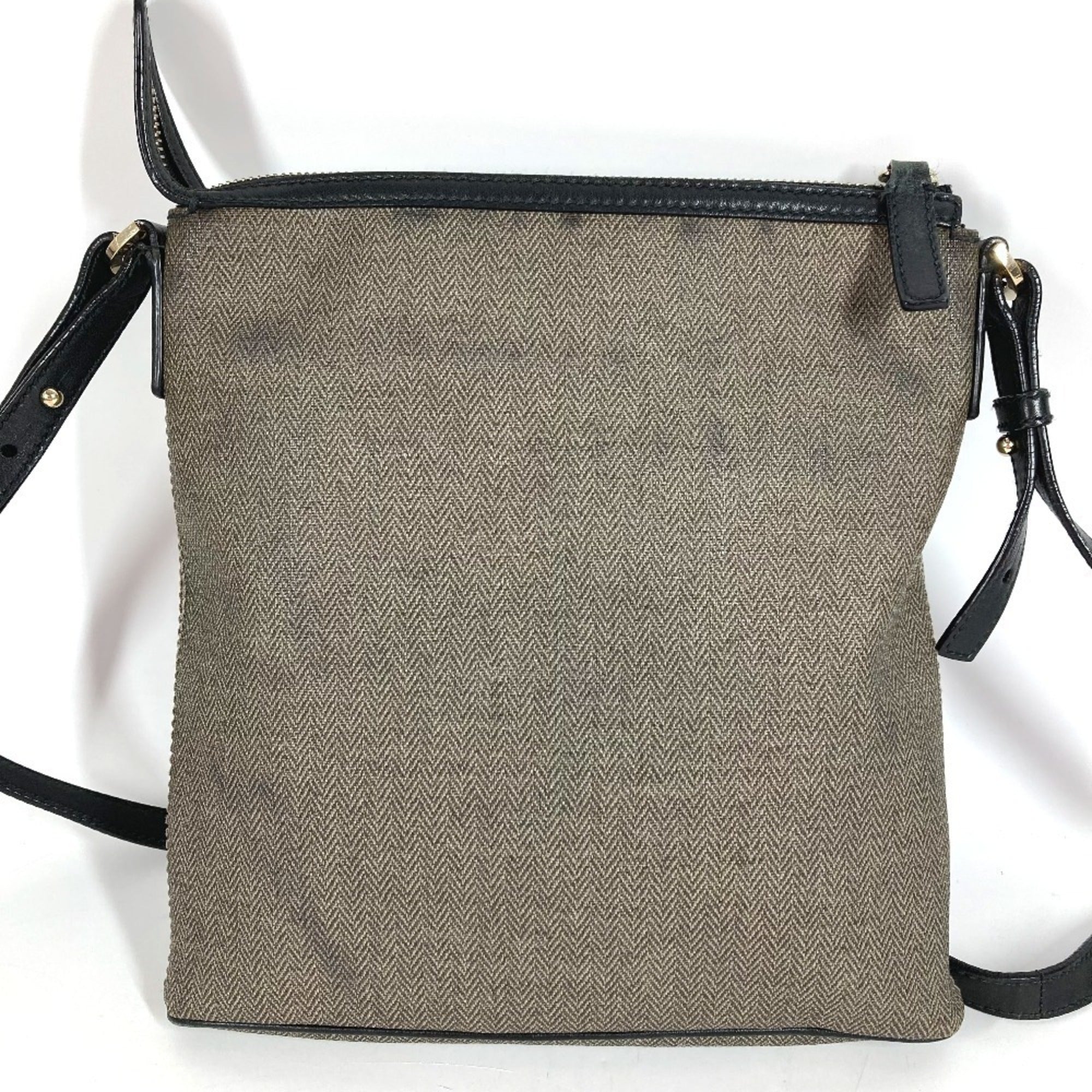 Bvlgari Black Gray Pvc Leather Pochette Shoulder Bag (Pre-Owned)