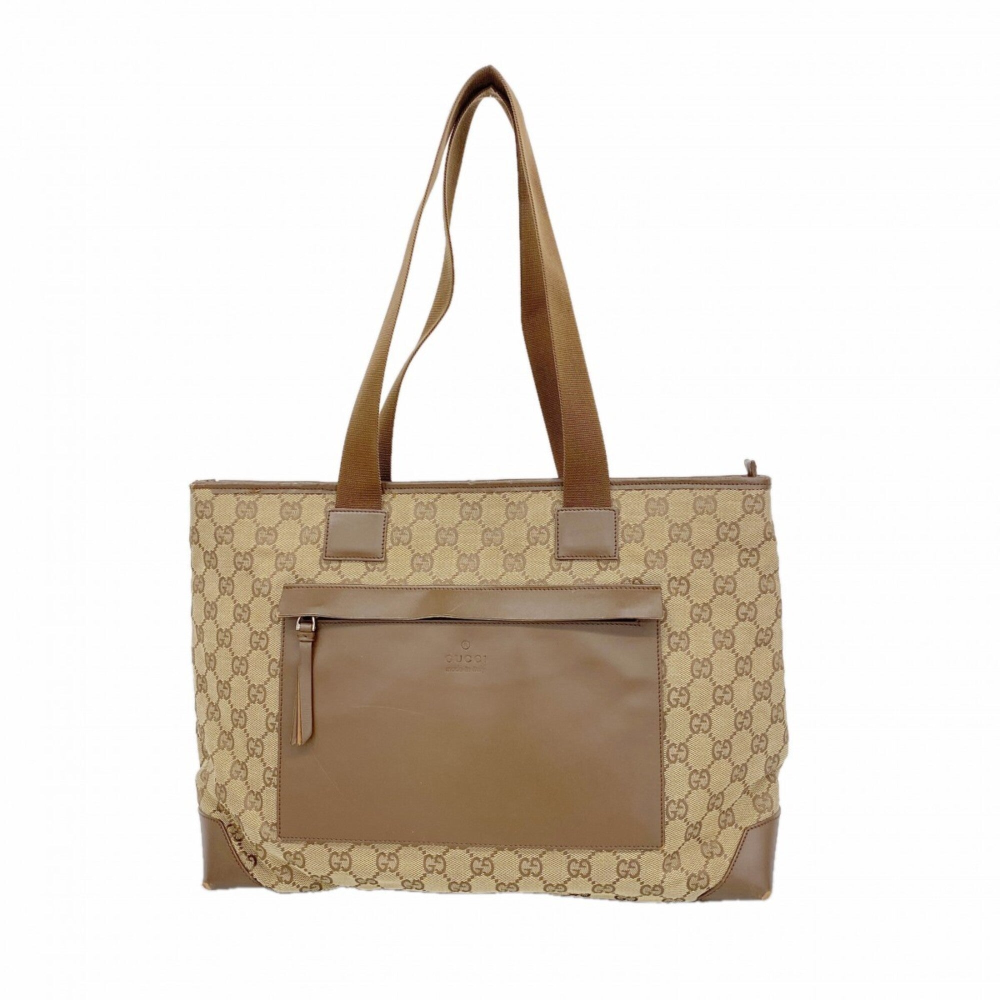 Gucci Brown Canvas Tote Bag (Pre-Owned)