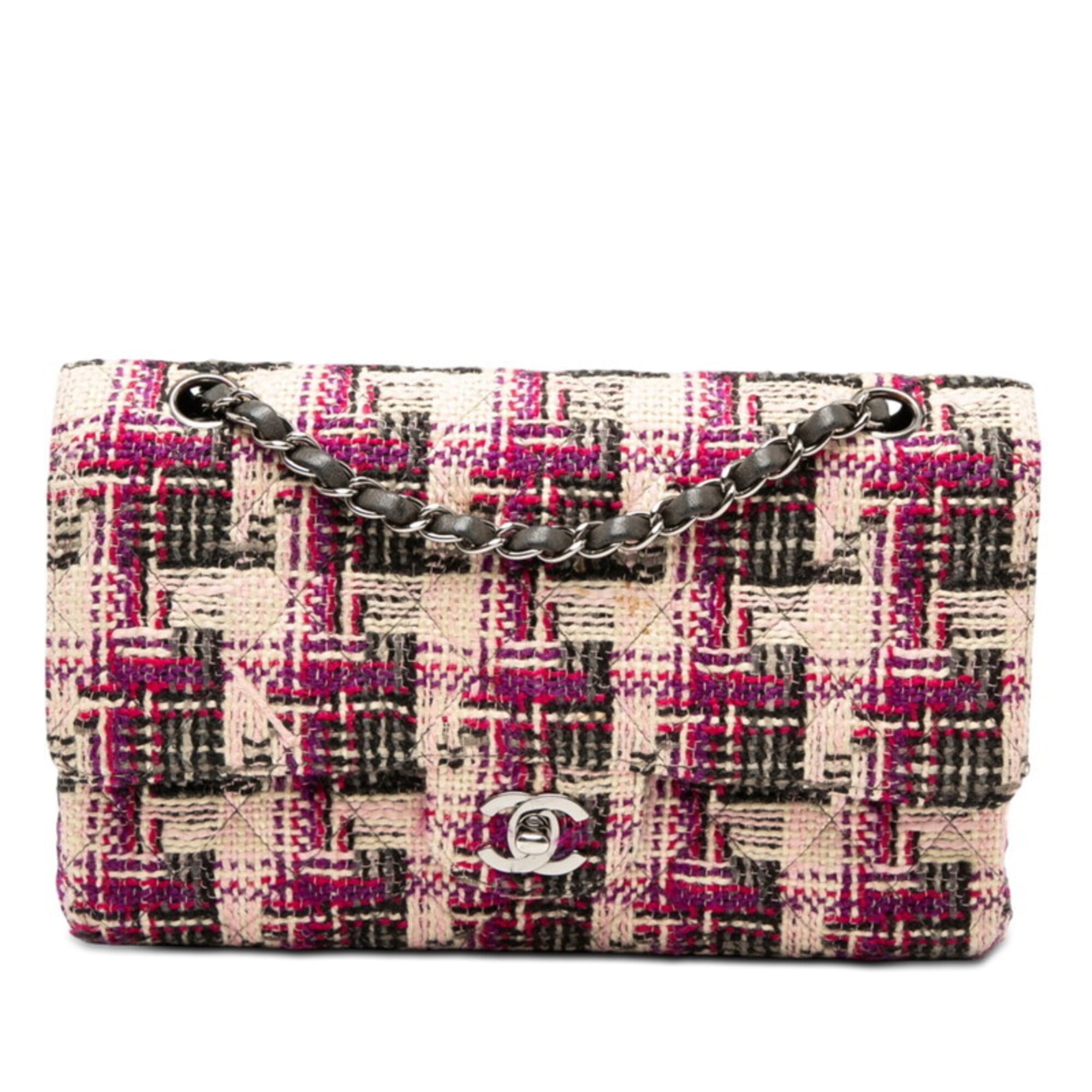 Chanel Multi-Color Tweed Leather Shoulder Bag (Pre-Owned)