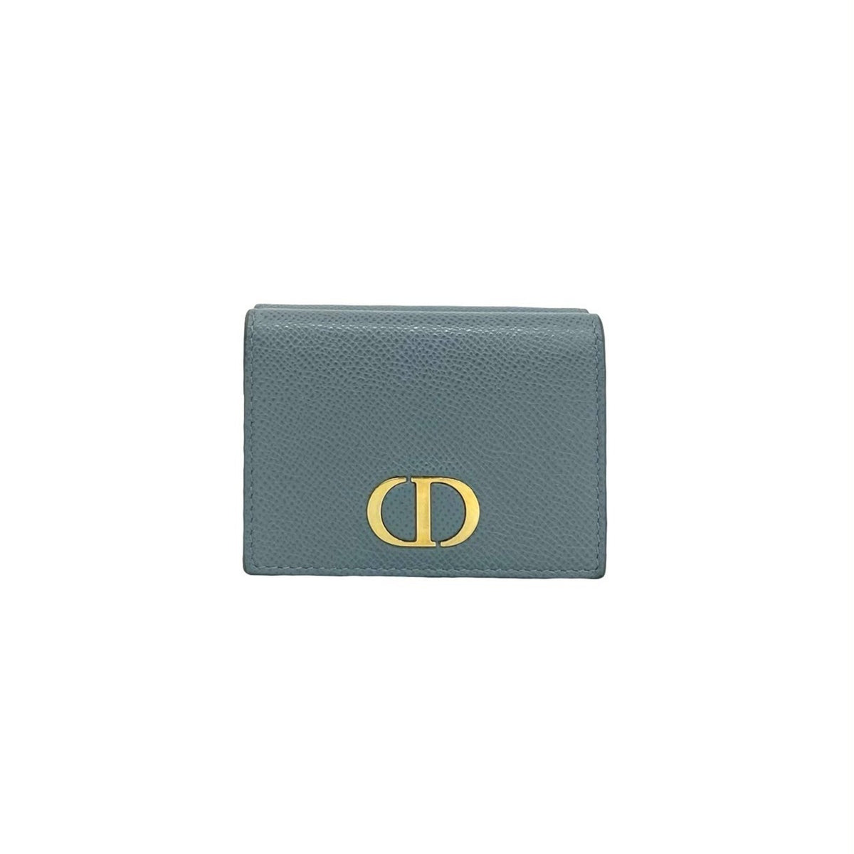 Christian Dior Blue Leather Wallet (Tri-Fold) (Pre-Owned)