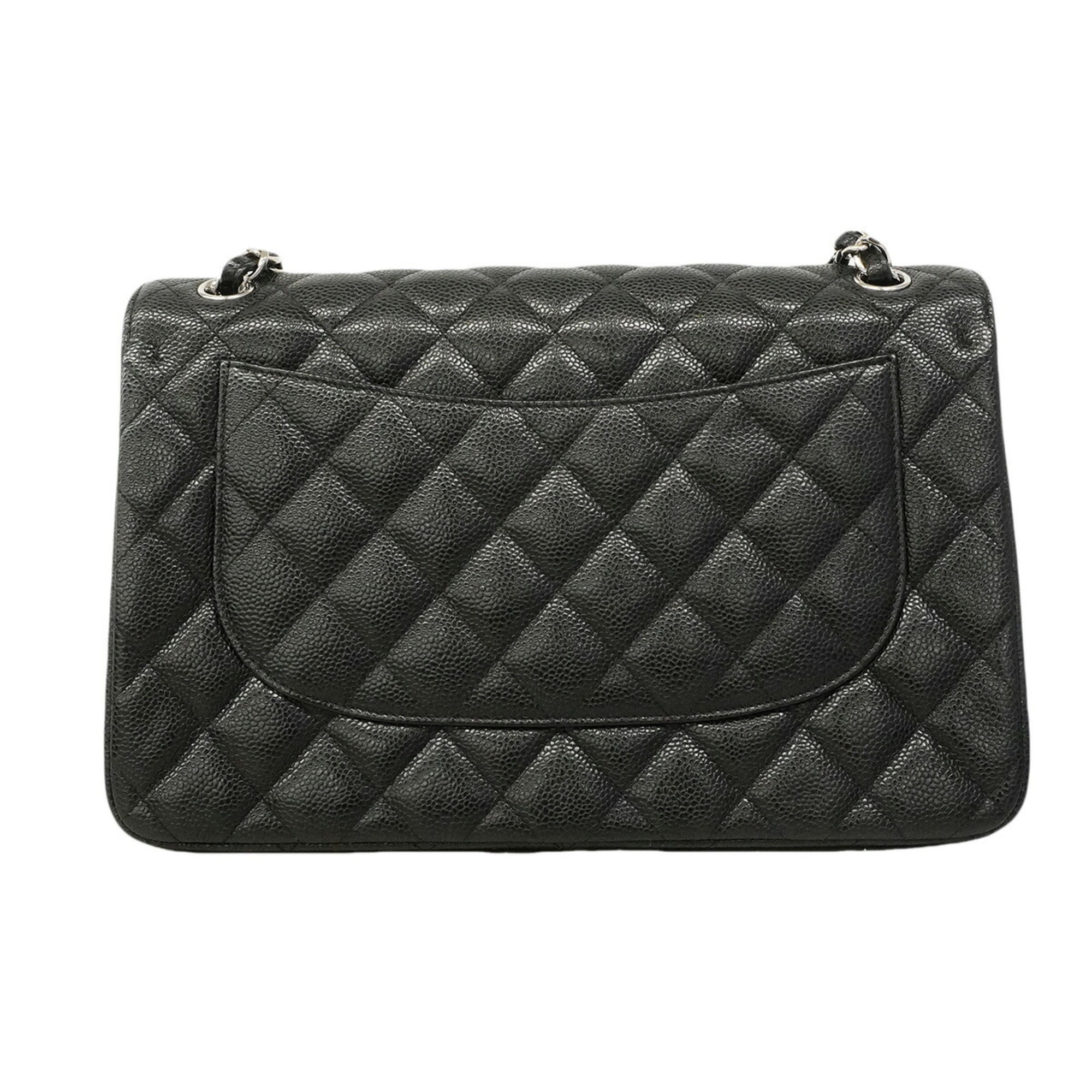 Chanel Black Grained Calfskin Shoulder Bag (Pre-Owned)