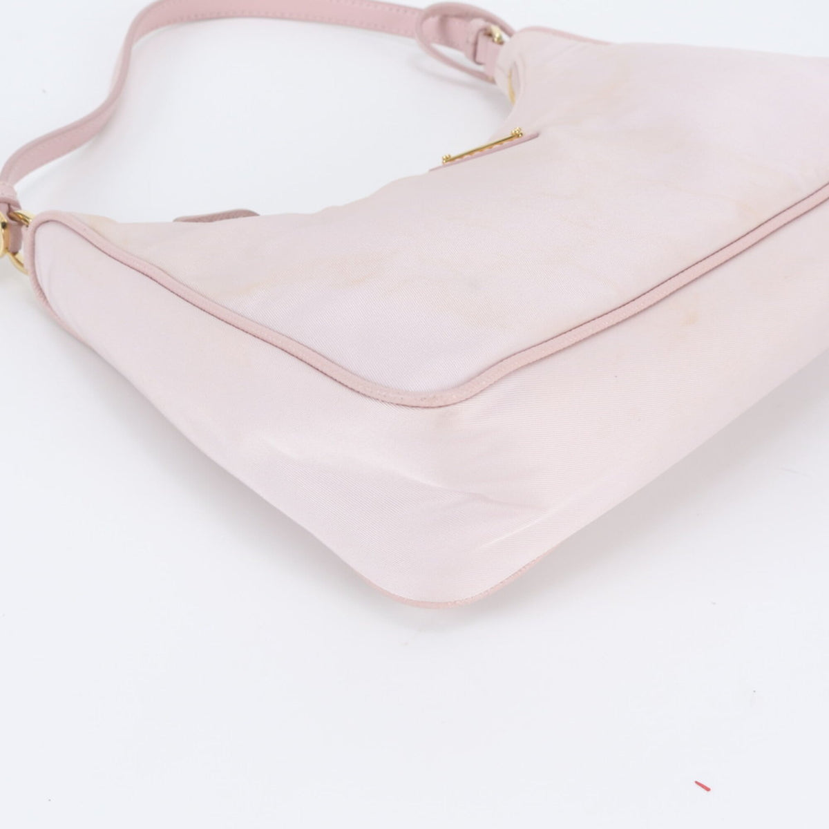 Prada Pink Leather Nylon Handbag Shoulder Bag (Pre-Owned)