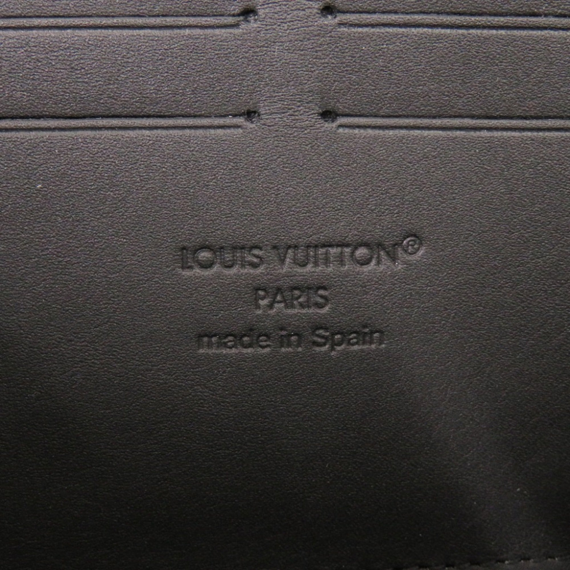 Louis Vuitton Black Monogram Shadow Leather Long Wallet (Bi-Fold) (Pre-Owned)