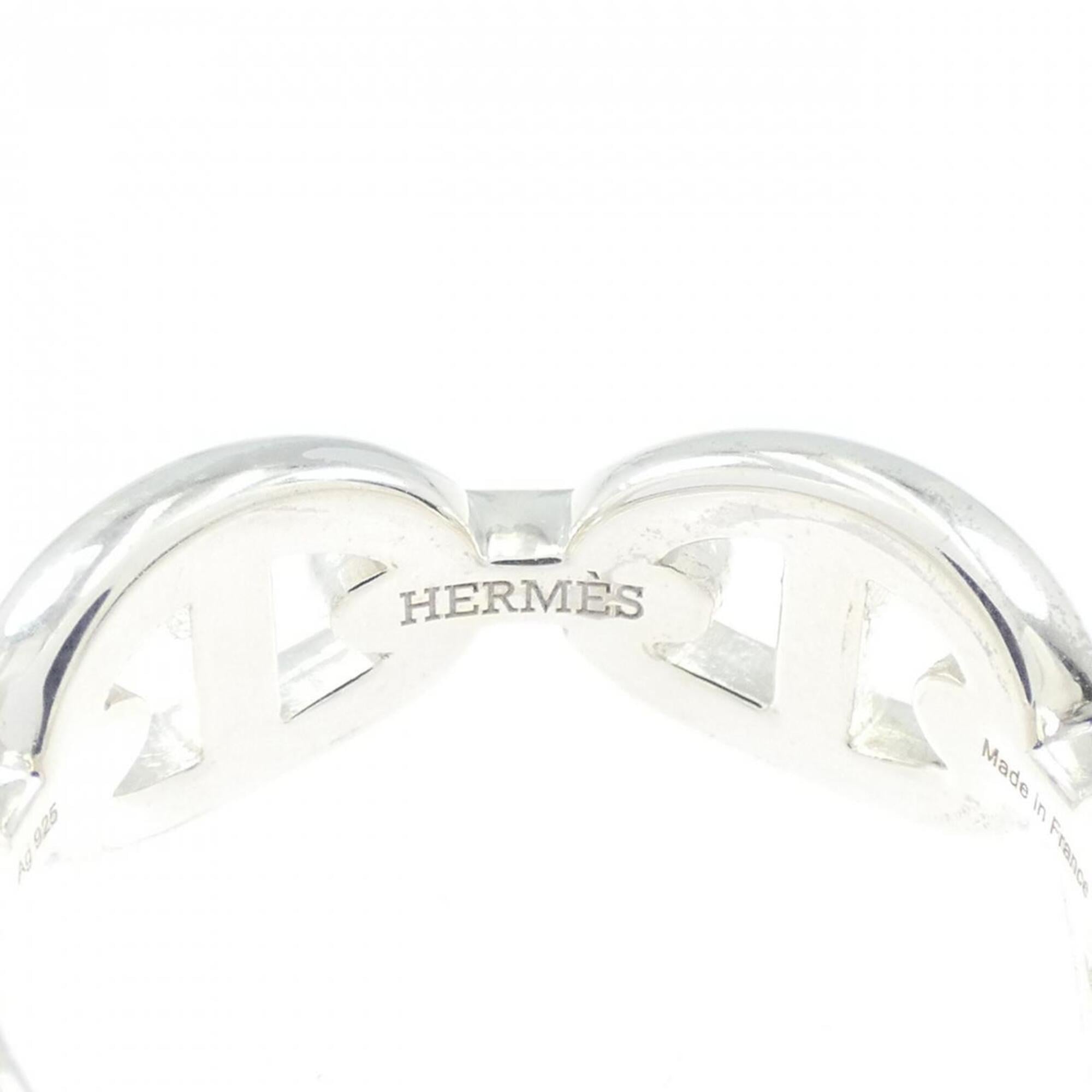 Hermes Silver 925 Band Ring (Pre-Owned)