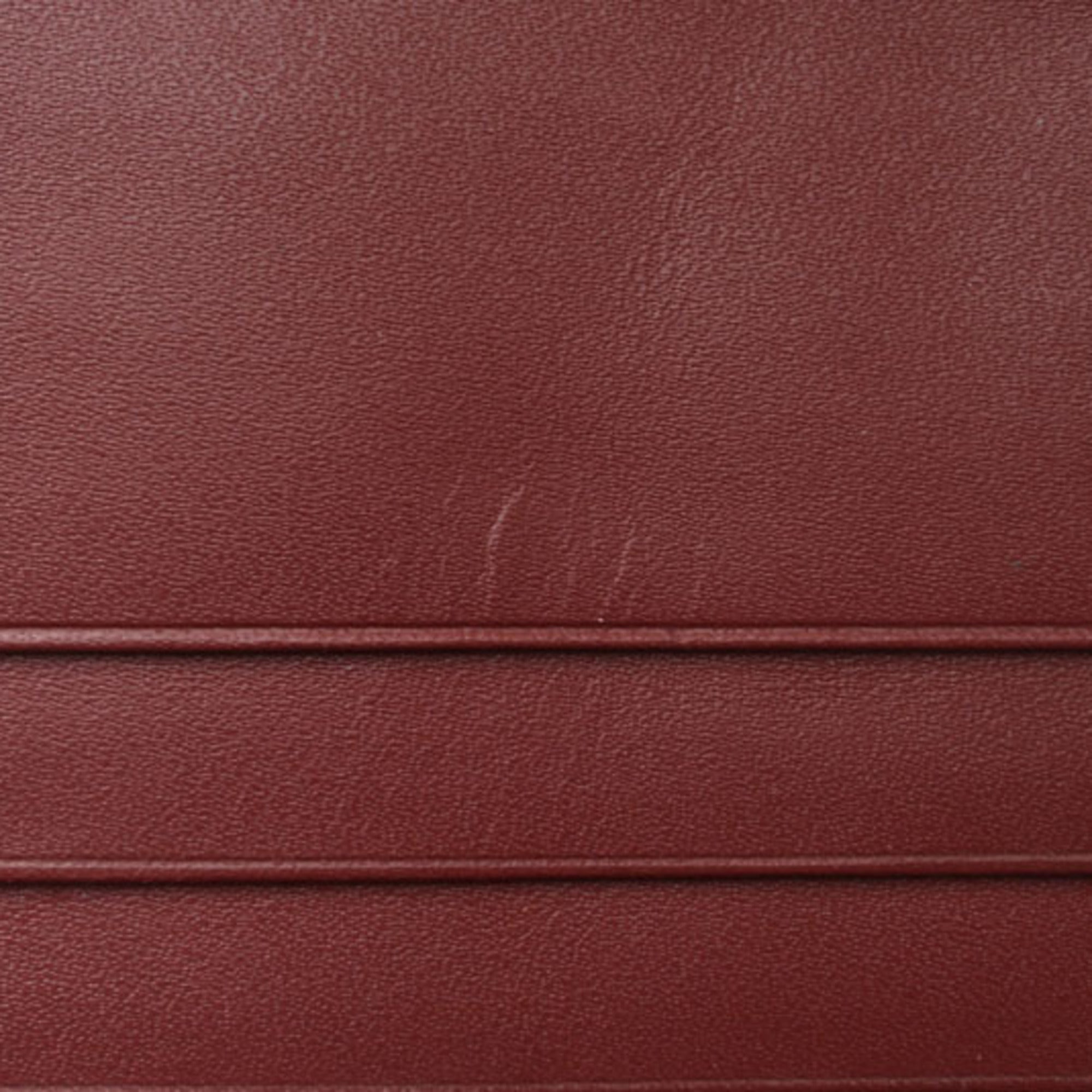 Cartier Bordeaux Leather Wallet (Bi-Fold) (Pre-Owned)