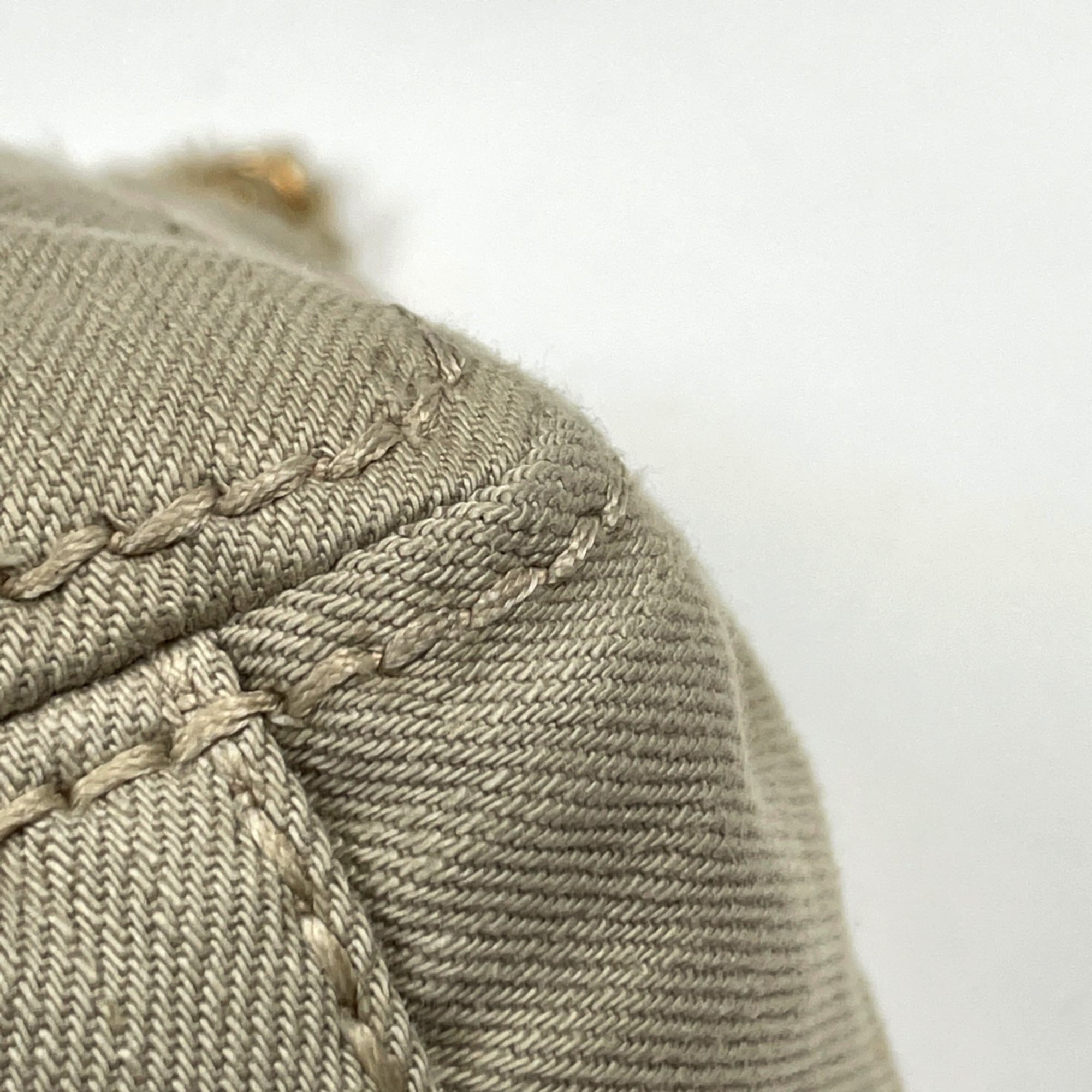 Prada Beige Canvas Shoulder Bag (Pre-Owned)
