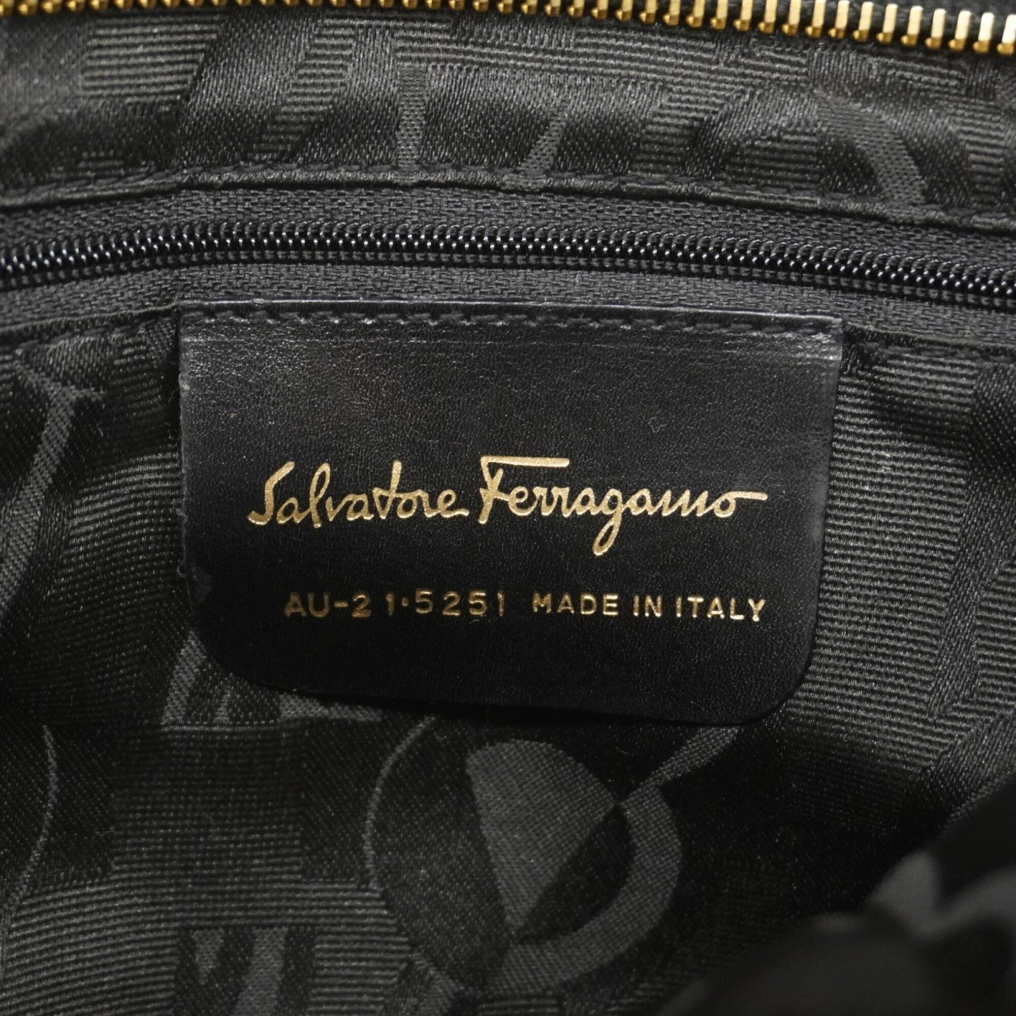 Salvatore Ferragamo Black Canvas Handbag (Pre-Owned)