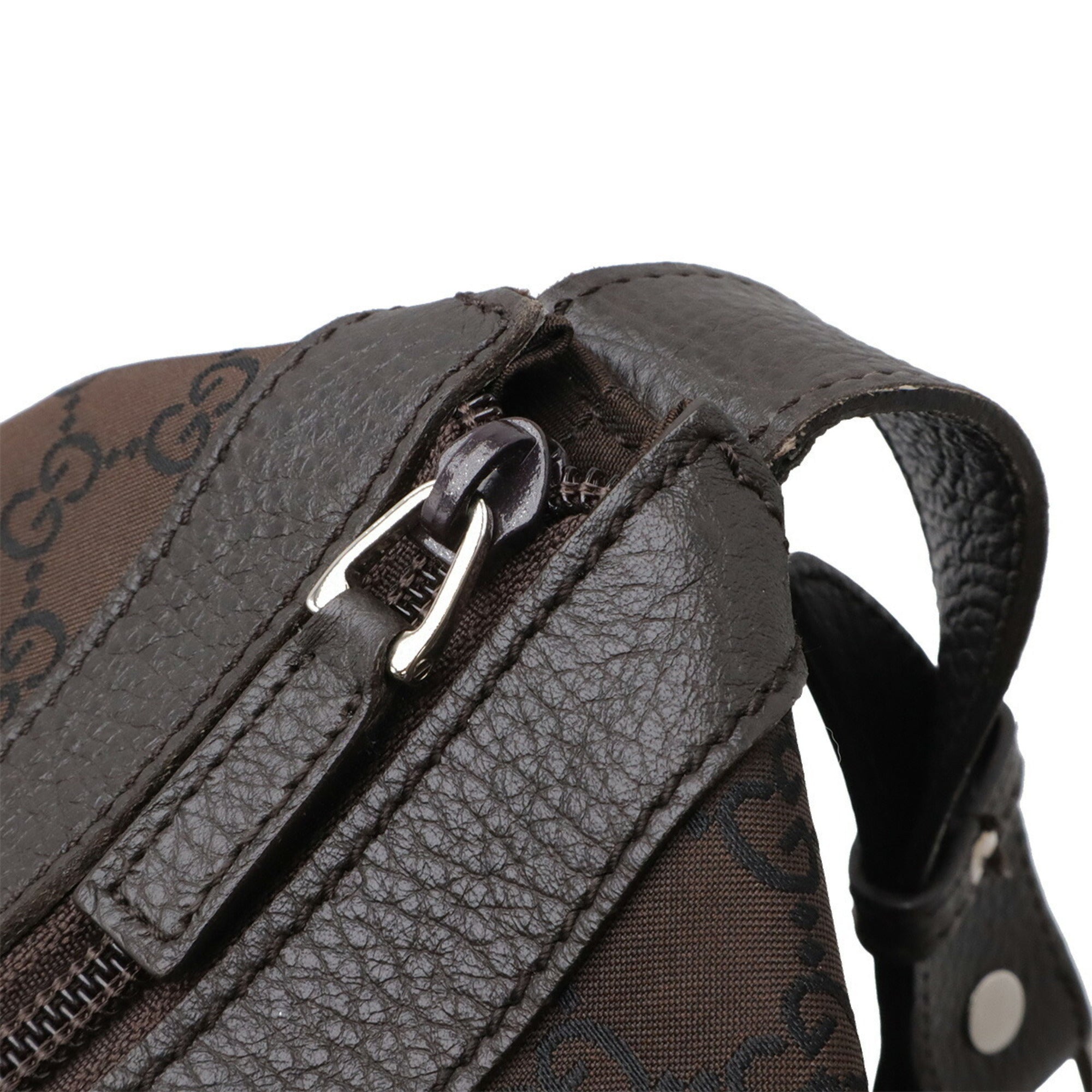 Gucci Brown Nylon Boston Bag Shoulder Bag (Pre-Owned)