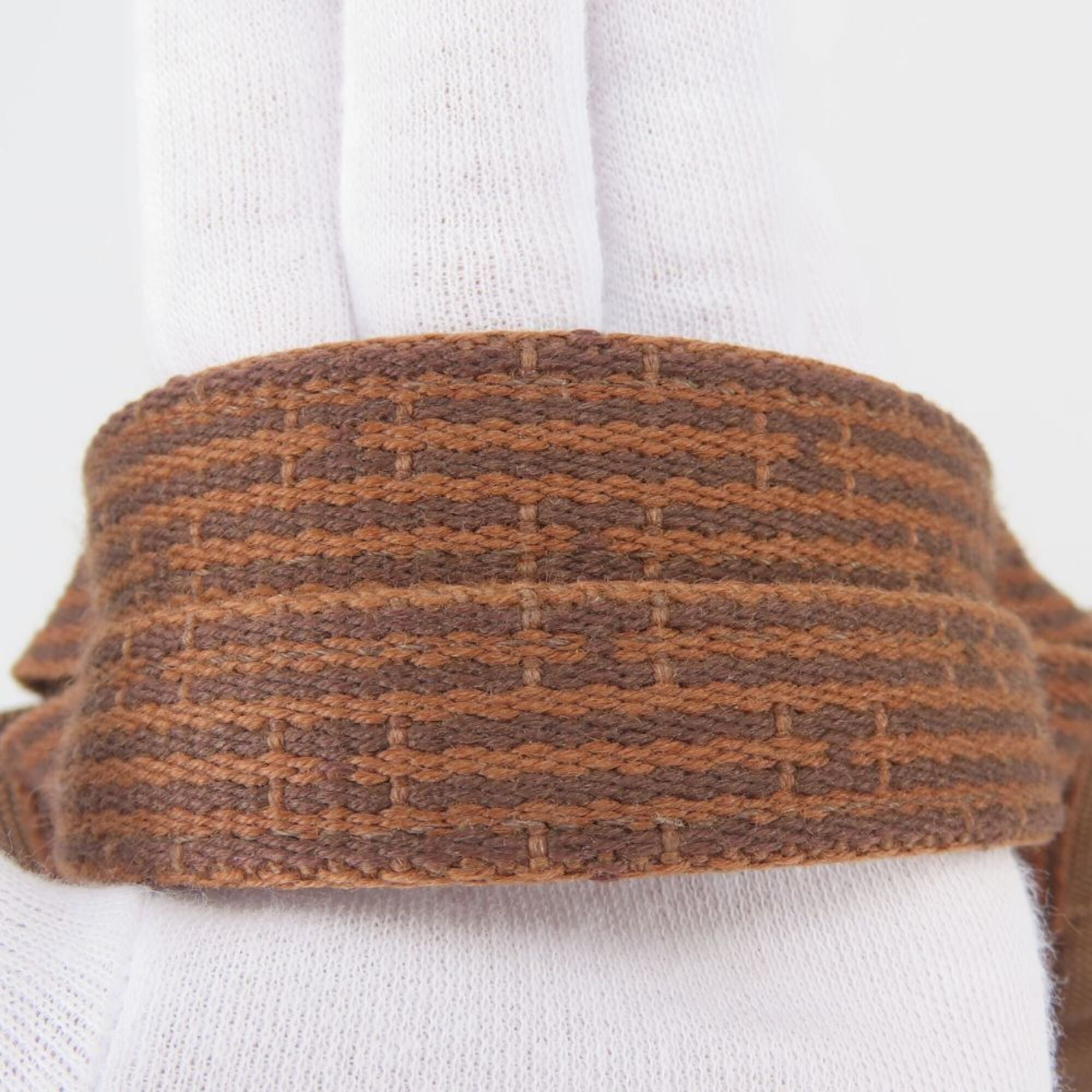 Hermes Brown Canvas Tote Bag (Pre-Owned)