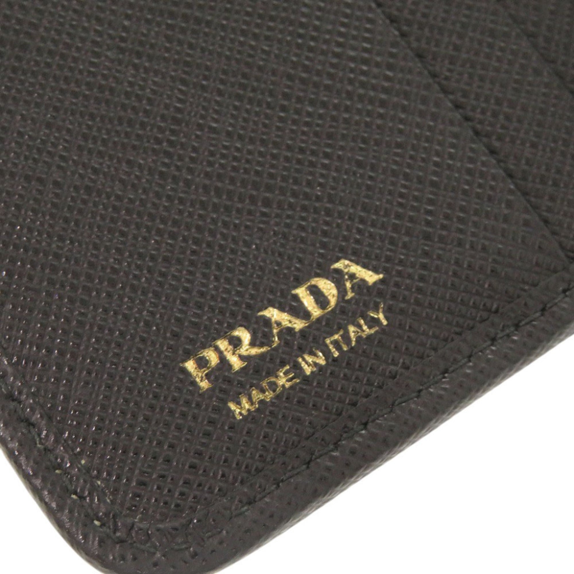 Prada Black Nylon Leather Wallet (Bi-Fold) (Pre-Owned)