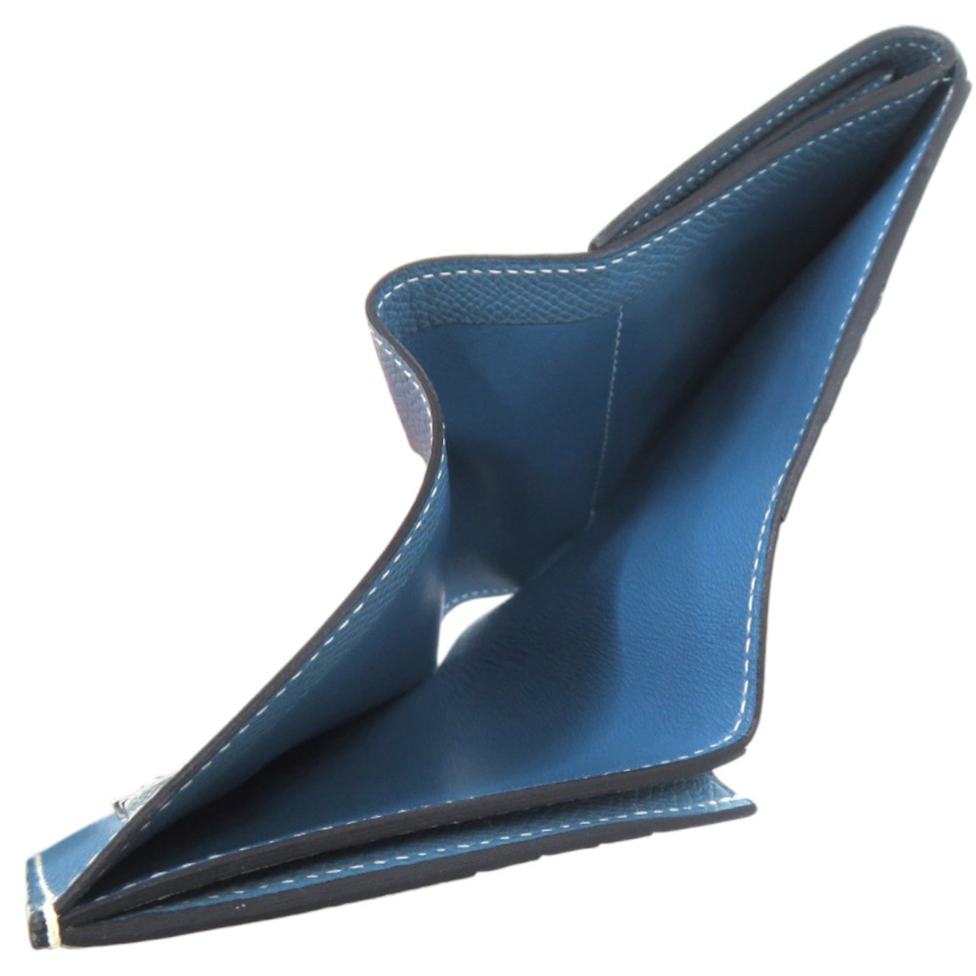 Hermes Blue Jean Epsom Leather Wallet (Bi-Fold) (Pre-Owned)