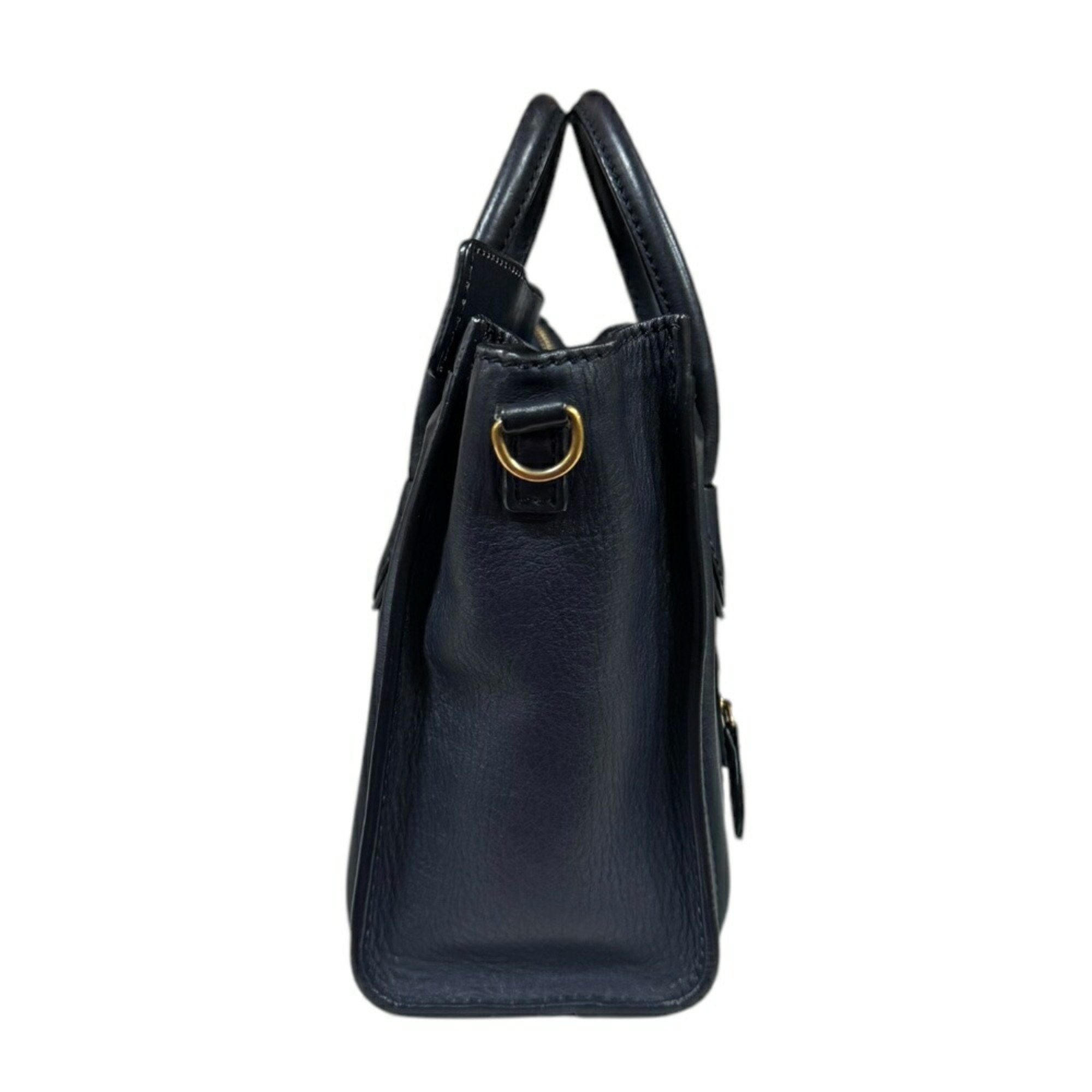 Celine Navy Leather Shoulder Bag (Pre-Owned)