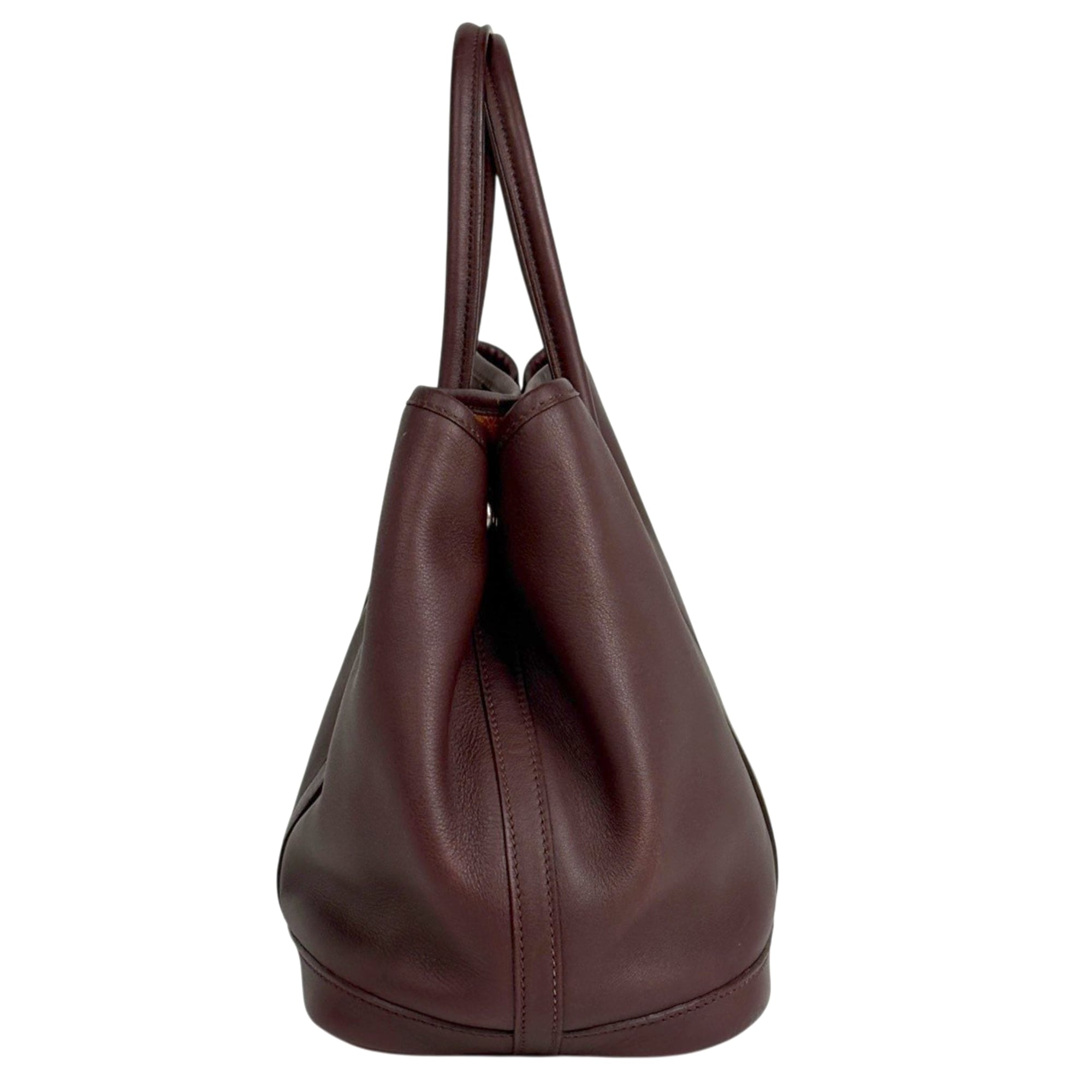 Hermes Brown Swift Leather Handbag Tote Bag (Pre-Owned)