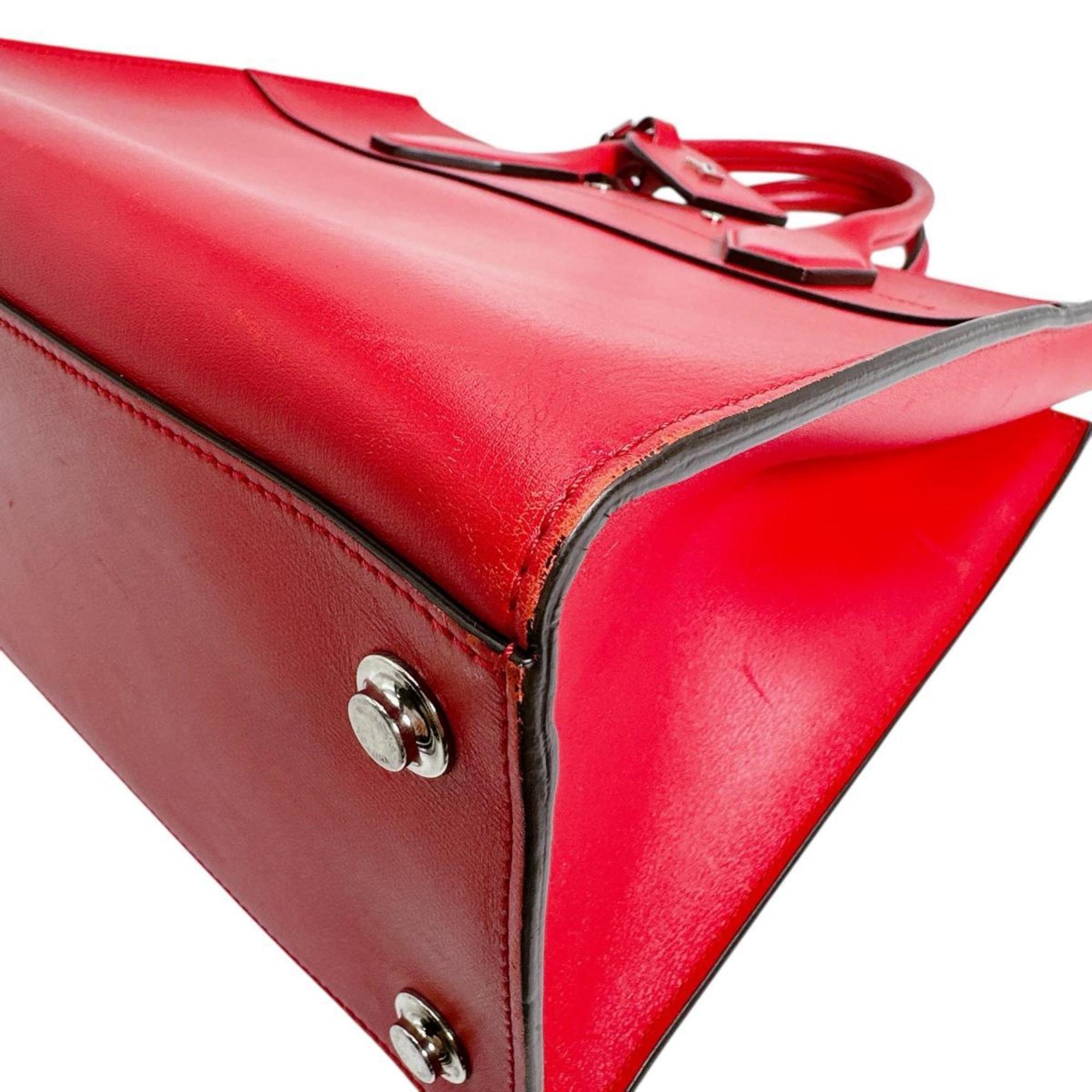 Louis Vuitton Red Color Leather Handbag (Pre-Owned)