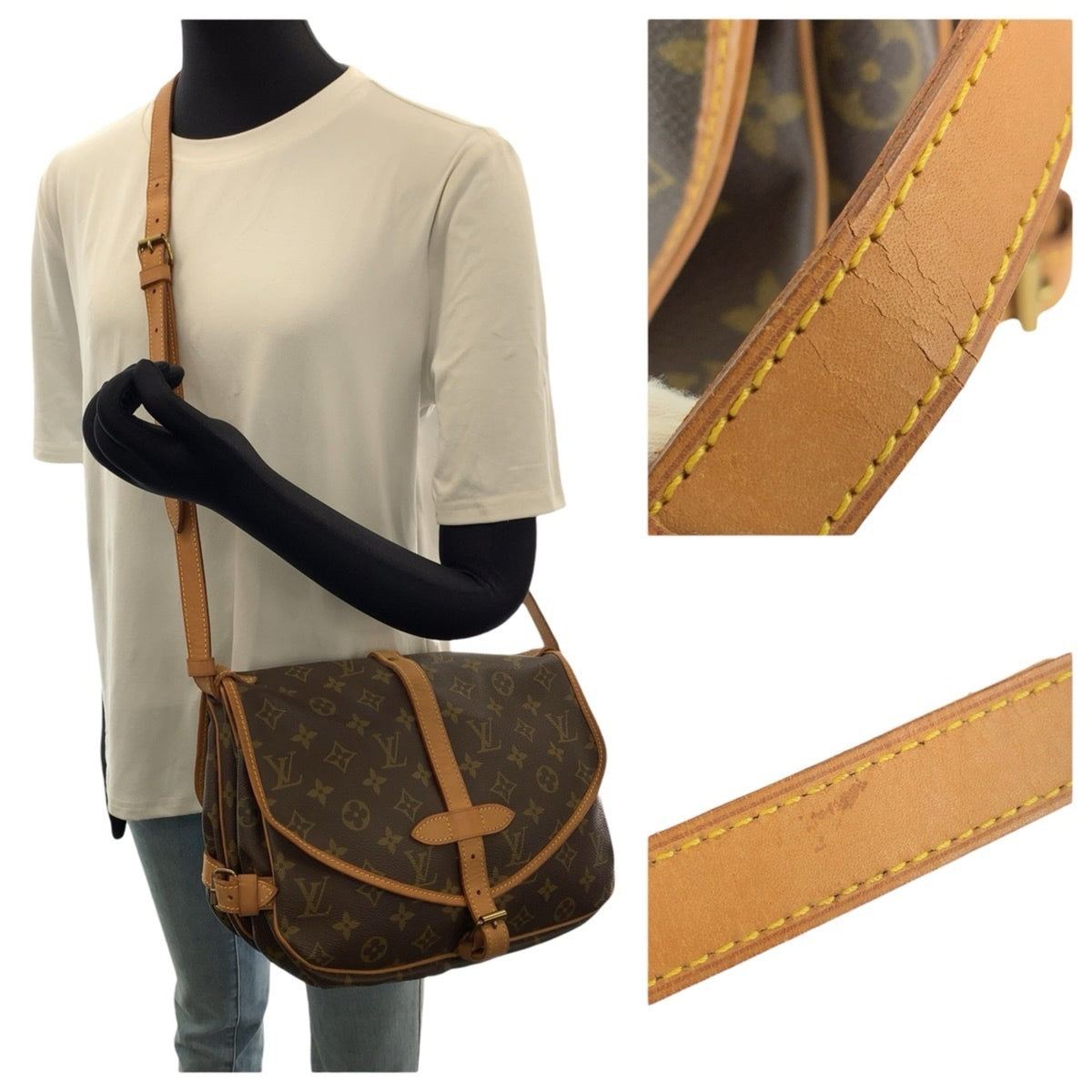 Louis Vuitton Brown Monogram Pvc Messenger Bag Shoulder Bag (Pre-Owned)