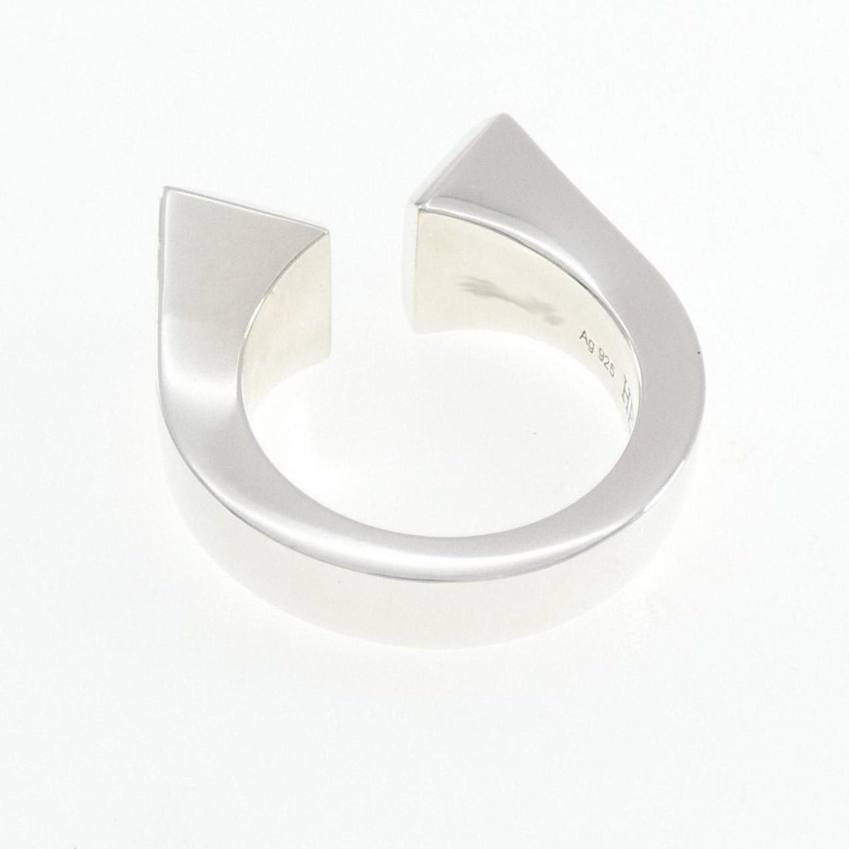Hermes Silver 925 Band Ring (Pre-Owned)