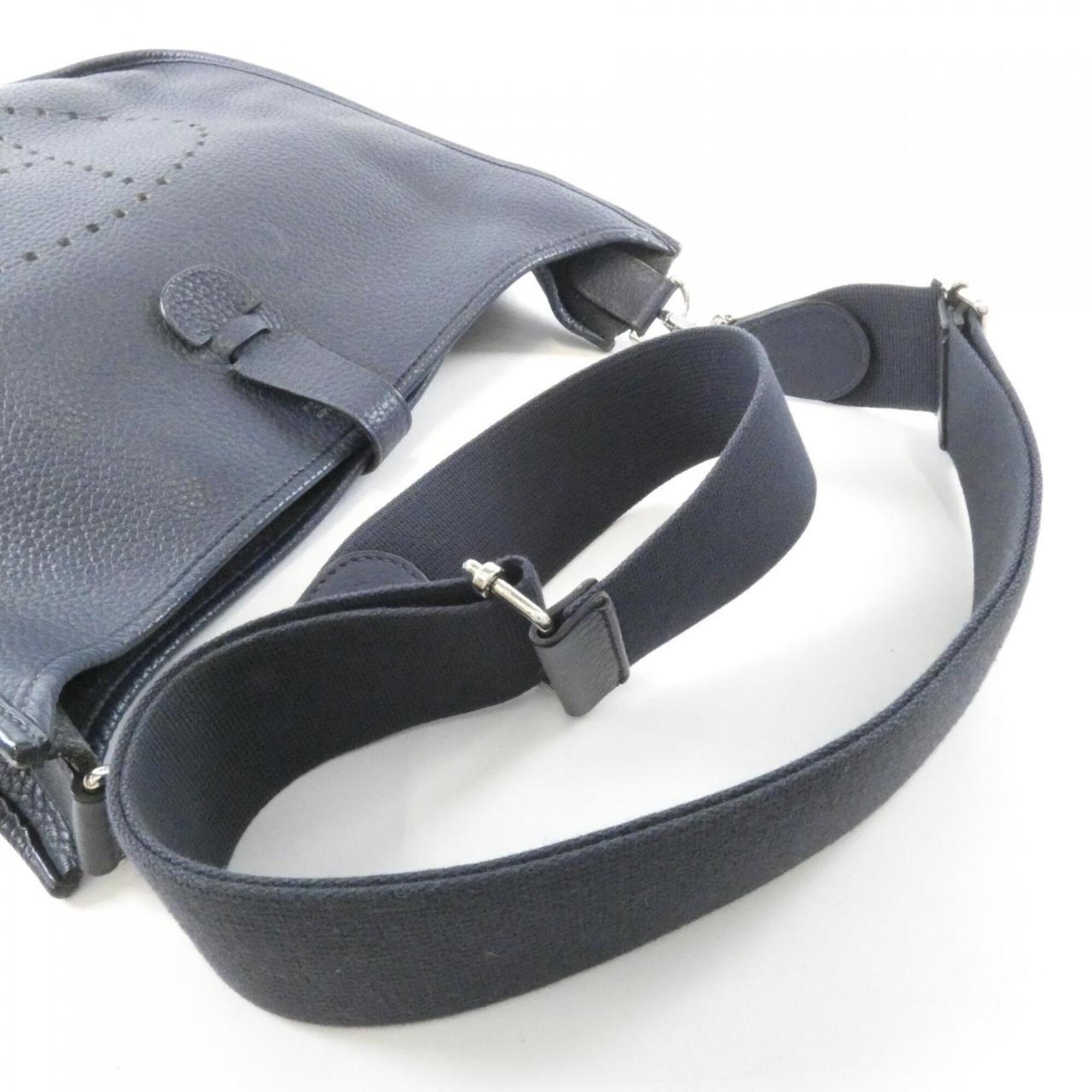 Hermes Blue Taurillon Clemence Leather Shoulder Bag (Pre-Owned)