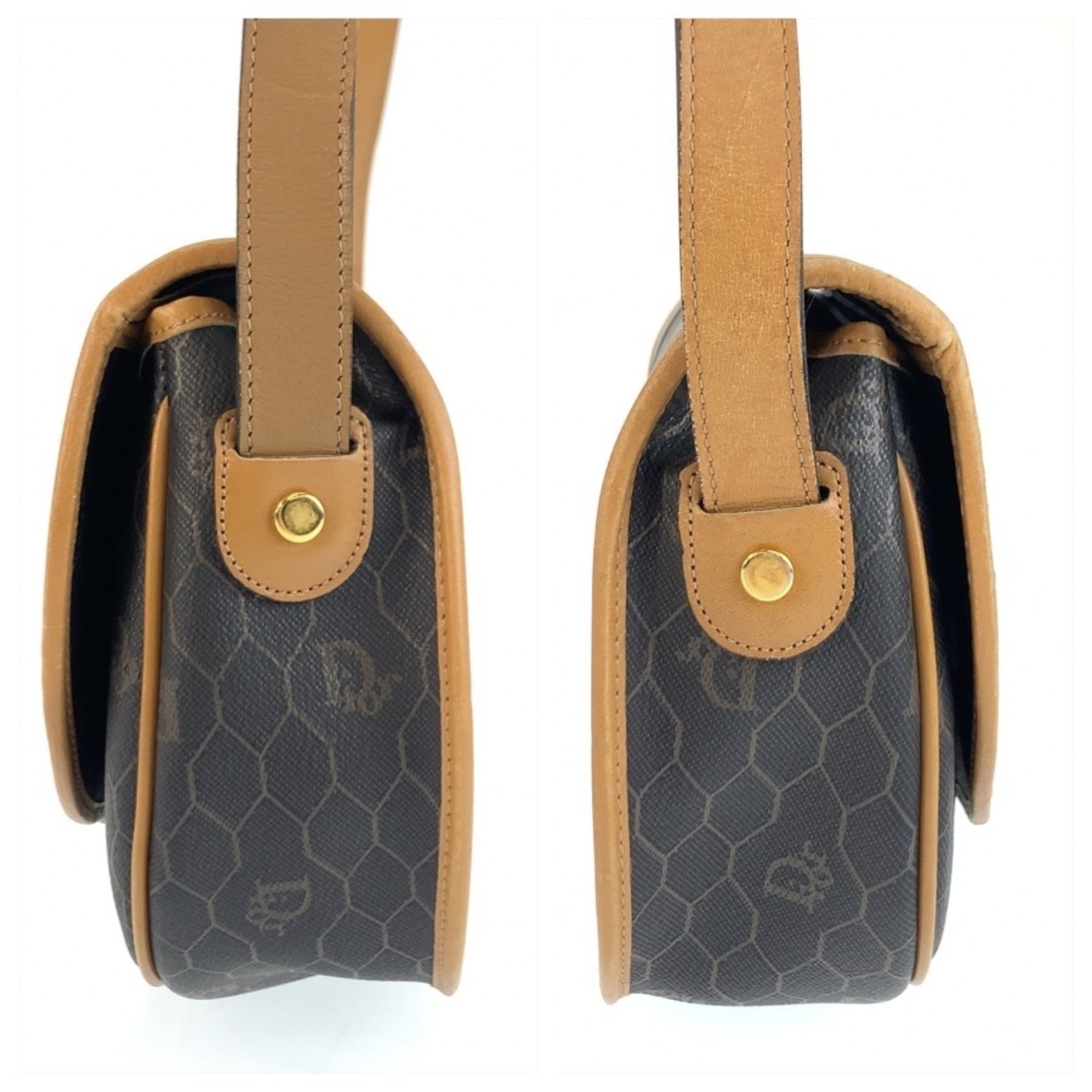 Christian Dior Brown Pvc Leather Pochette Shoulder Bag (Pre-Owned)